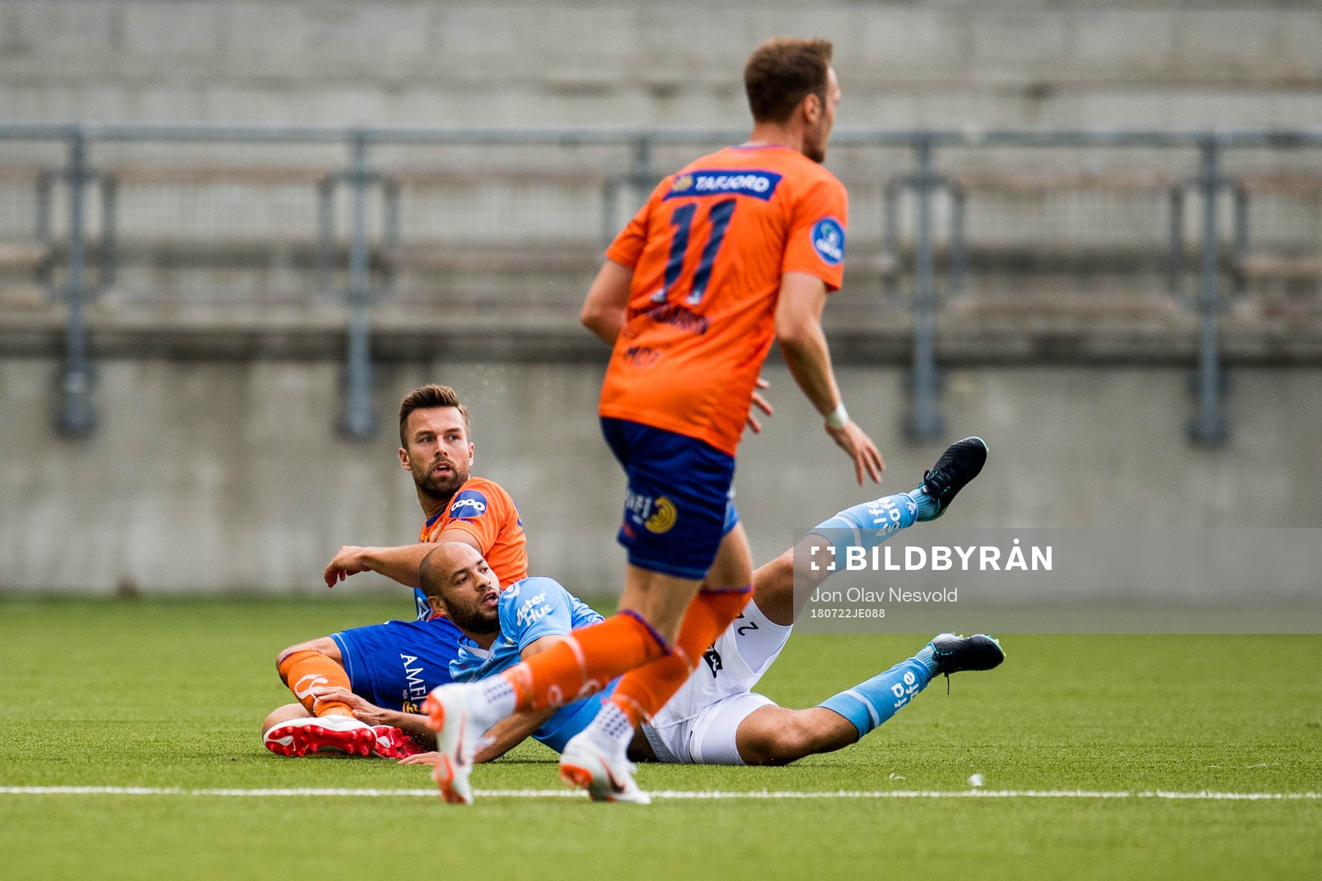 Kaj Ramsteijn of Aalesund and Kristian Brix of Sandnes Ulf