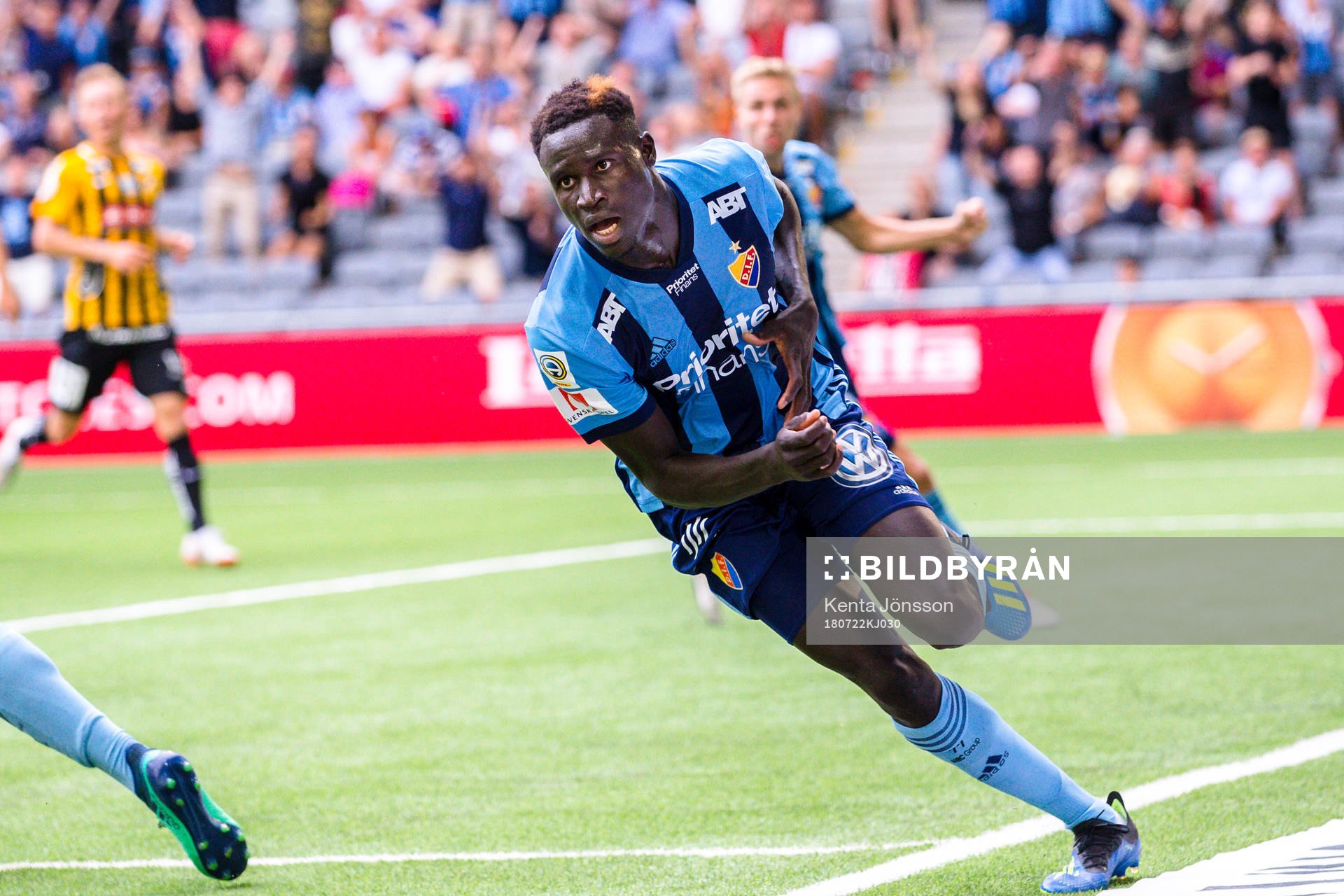 Djurgårdens Aliou Badji jublar