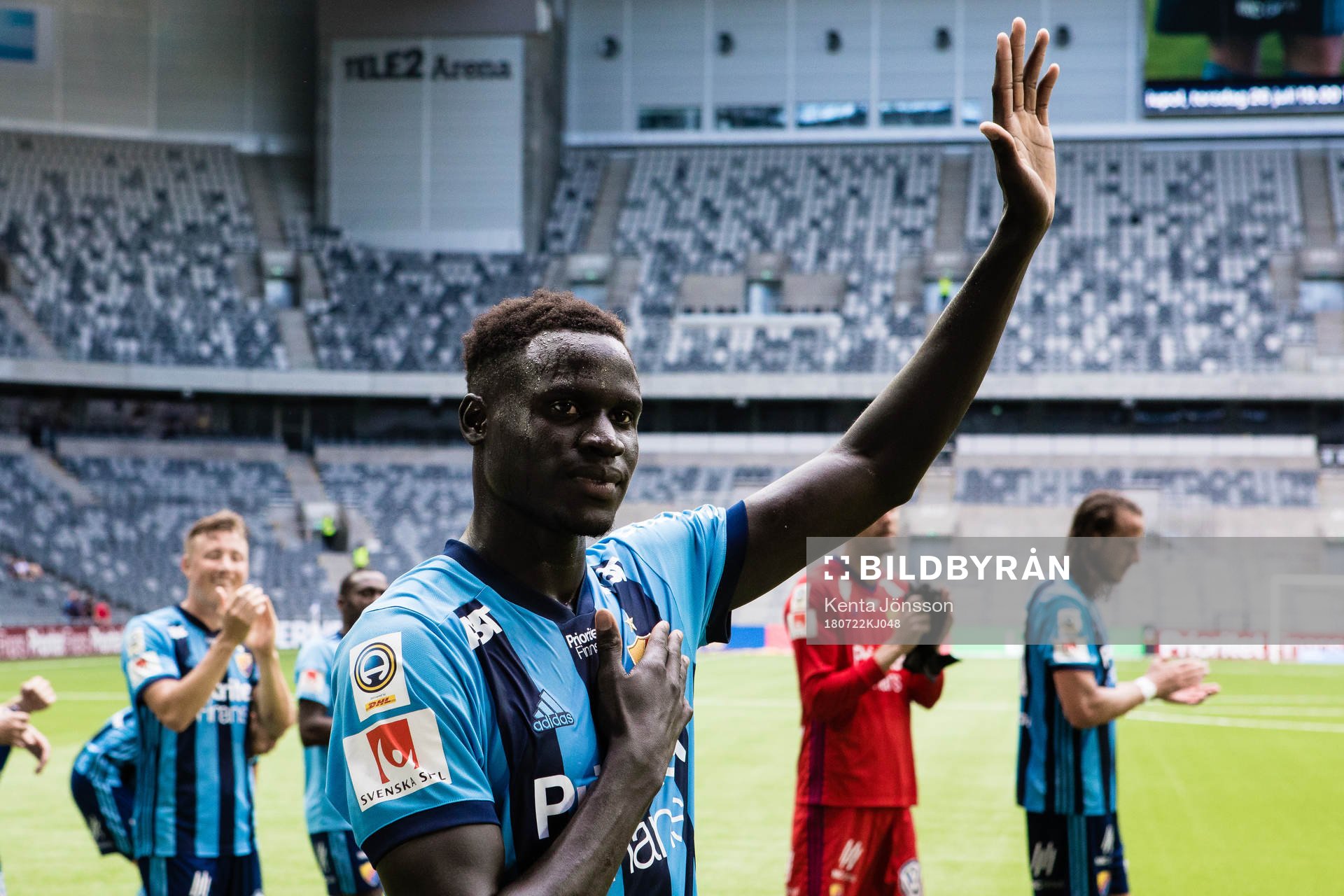 Djurgårdens Aliou Badji jublar