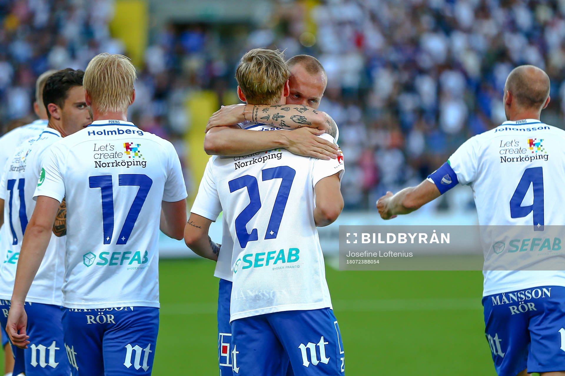 Norrköpings Gudmundur Thorarinsson och Arnór Sigurdsson