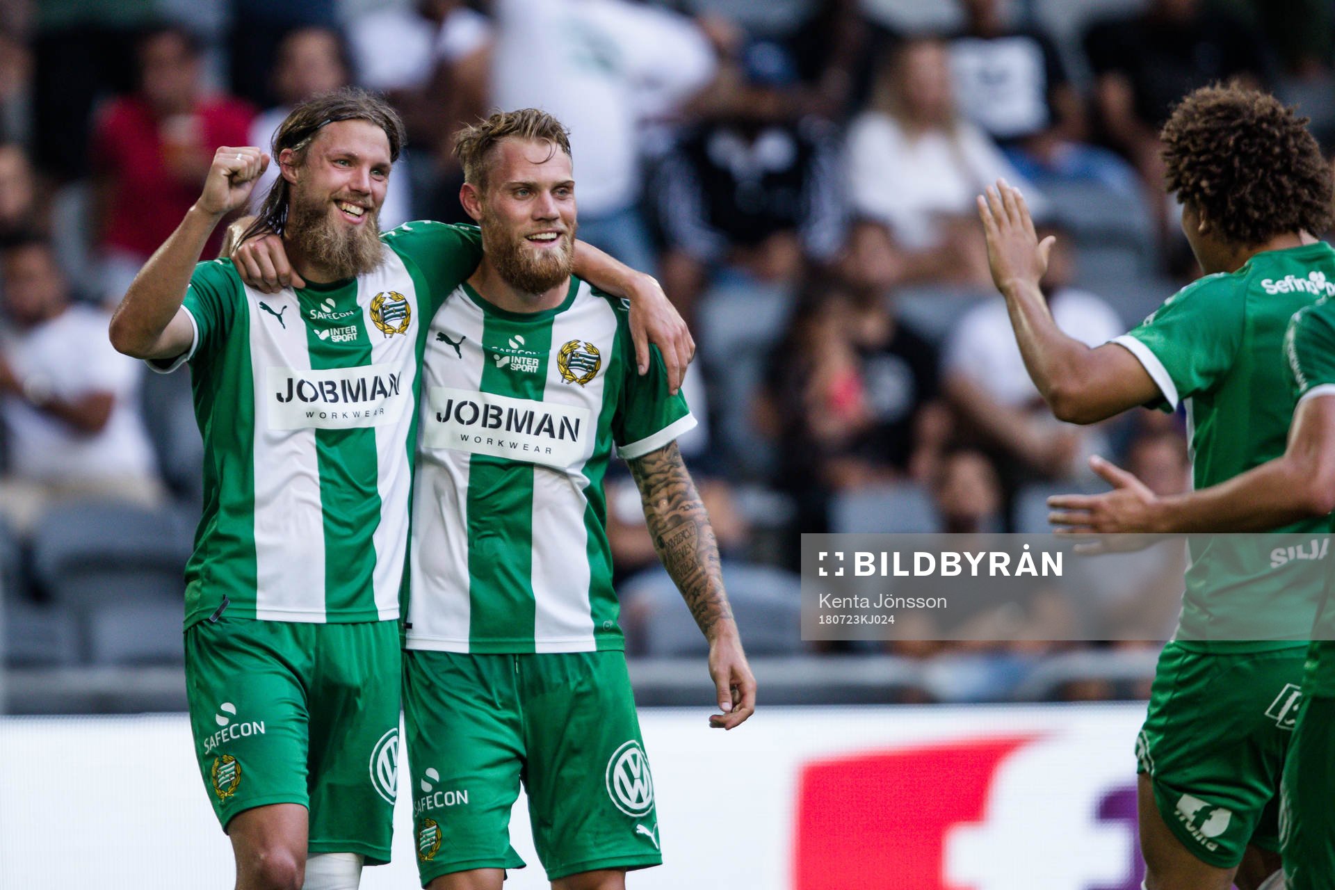 Hammarbys Björn Paulsen och David Fällman jublar