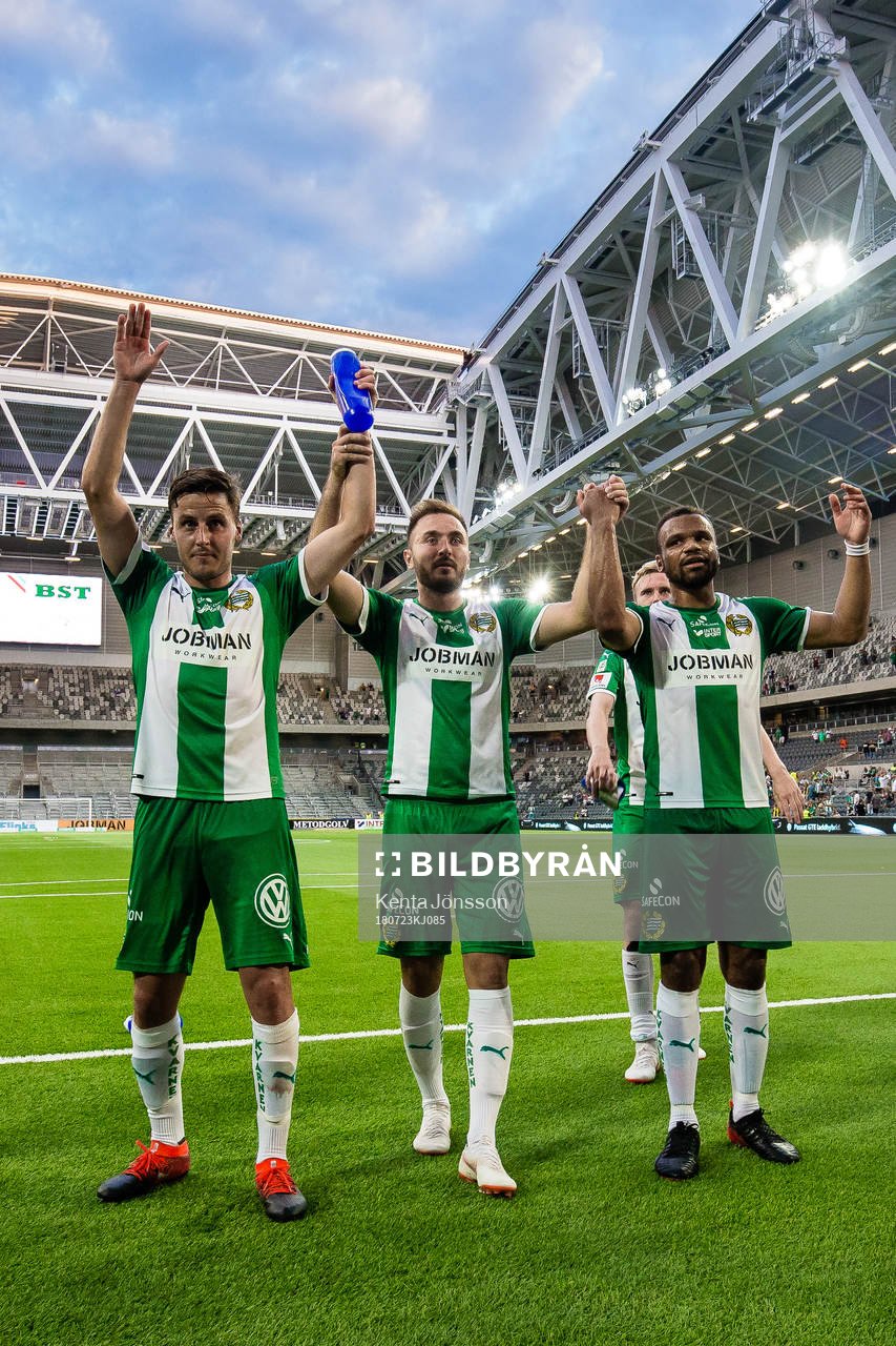 Hammarbys Jeppe Andersen (v) , Muamer Tankovic (m) och
