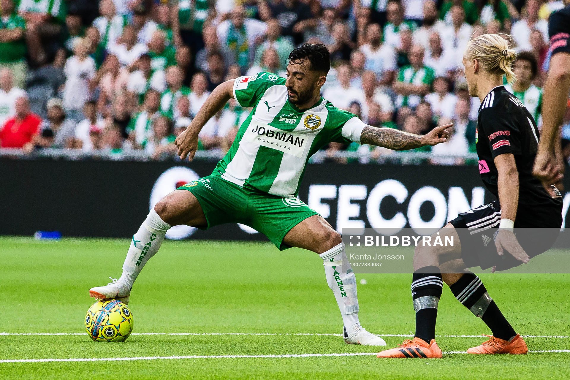 Hammarbys Jiloan Hamad oc Dalkurds Henrik Löfkvist