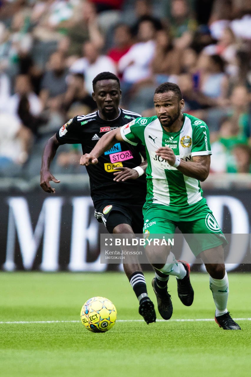 Hammarbys Serge-Junior Martinsson Ngouali och Dalkurds