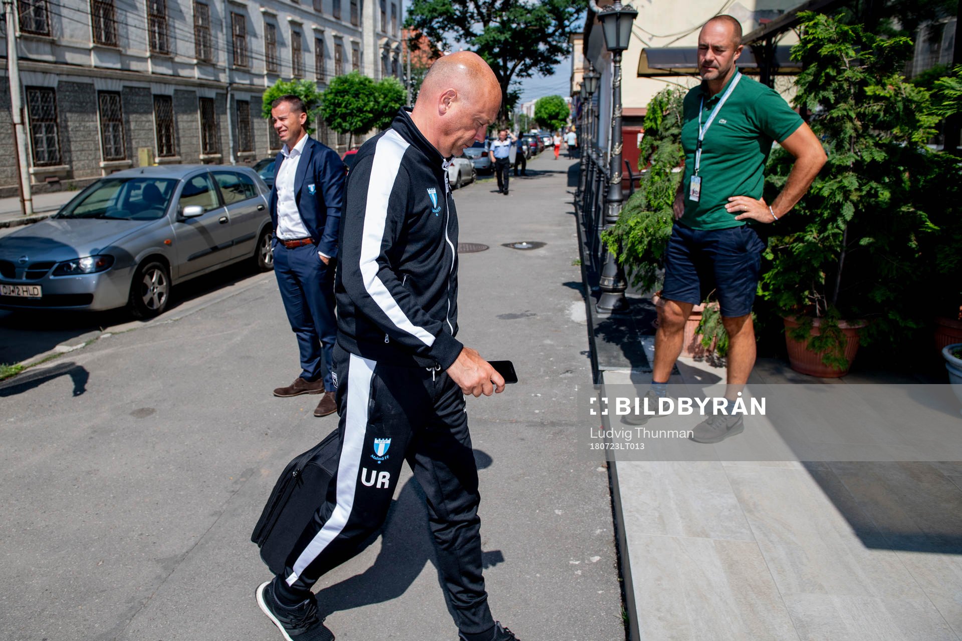 Head coach Uwe Rösler of Malmö FF arrives to the hotel