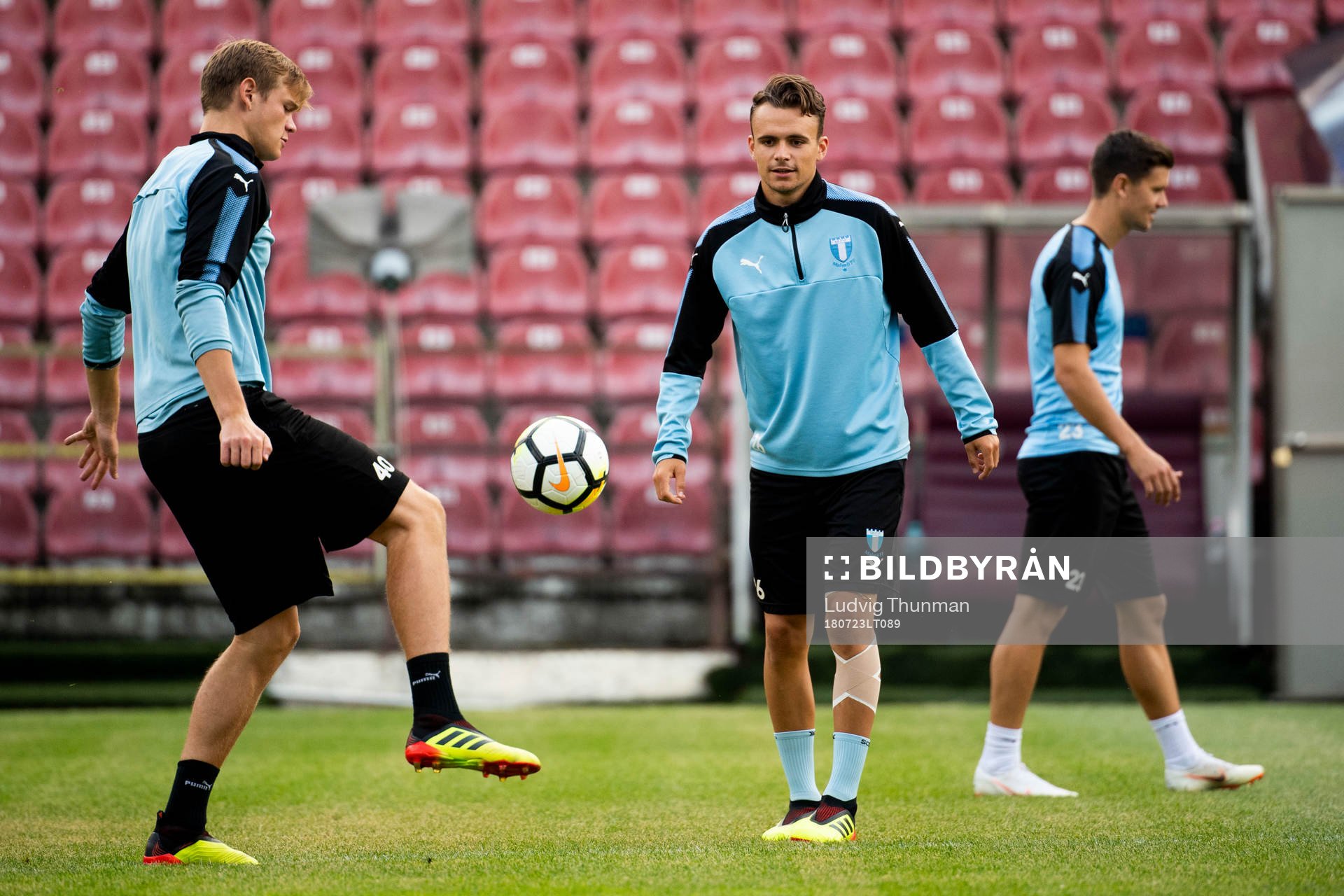 Hugo Andersson and Andreas Vindheim of Malmö FF