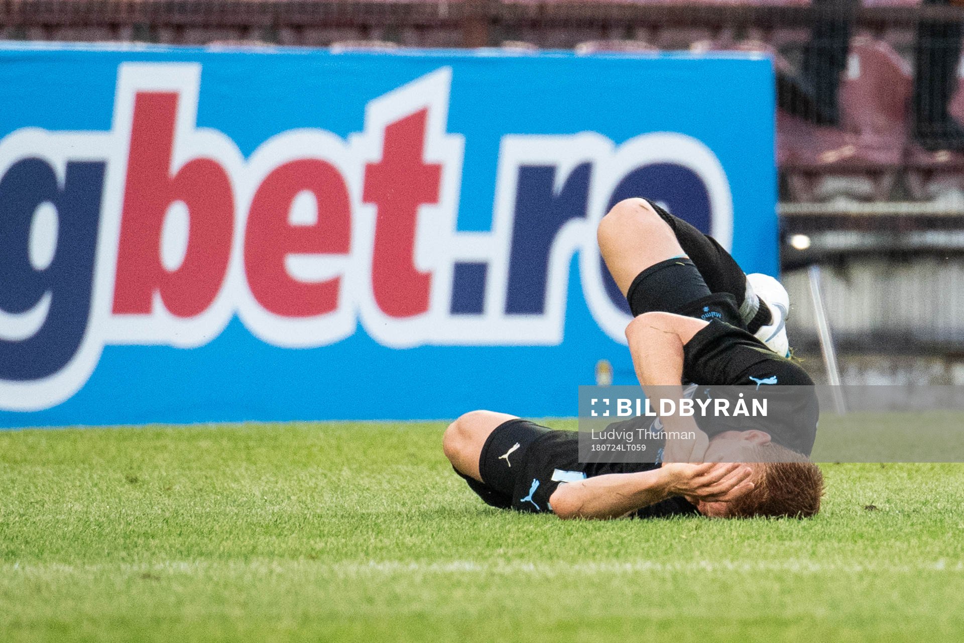 Anders Christiansen of Malmö FF lies down
