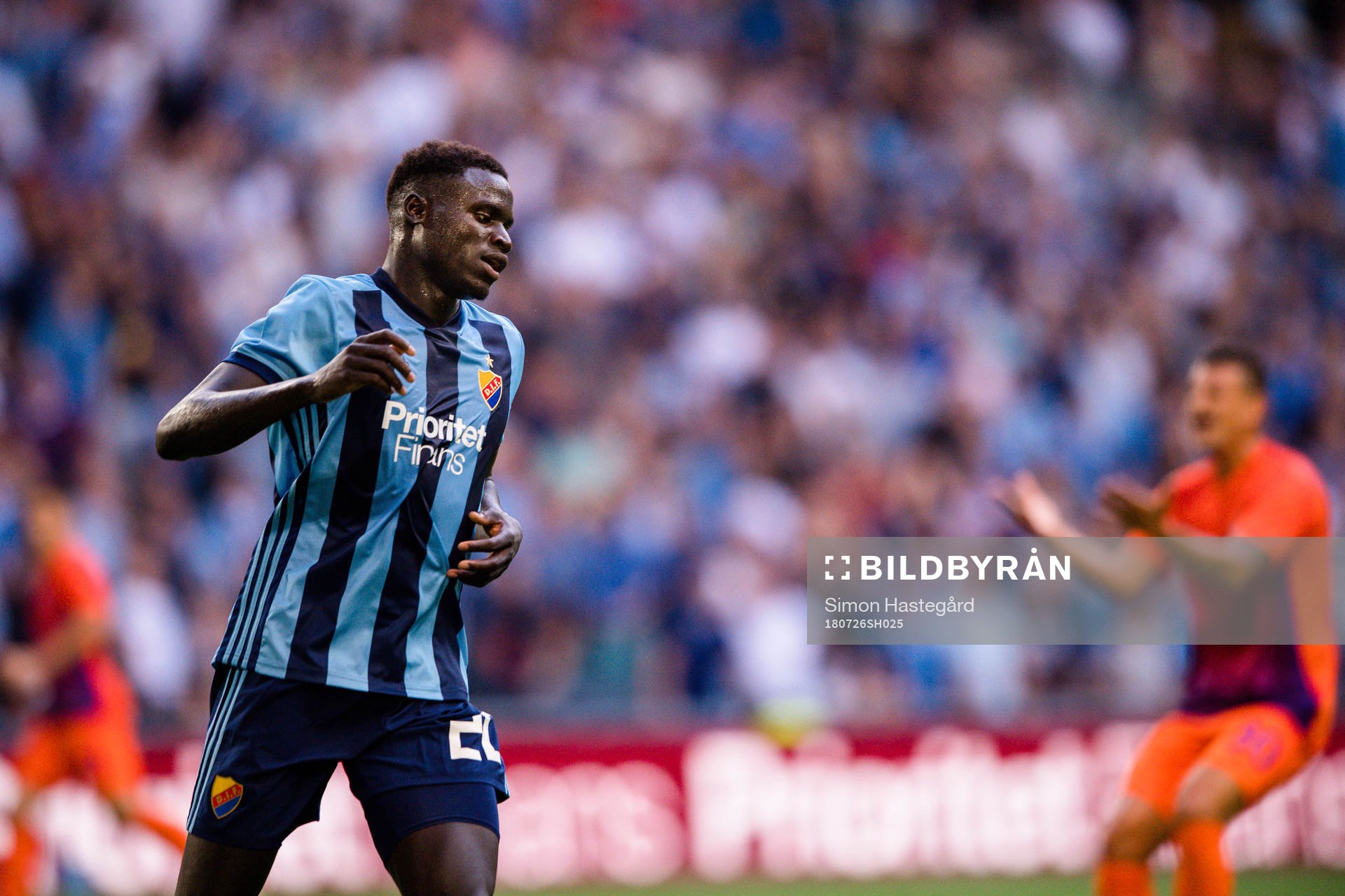 Aliou Badji of Djurgården looks dejected