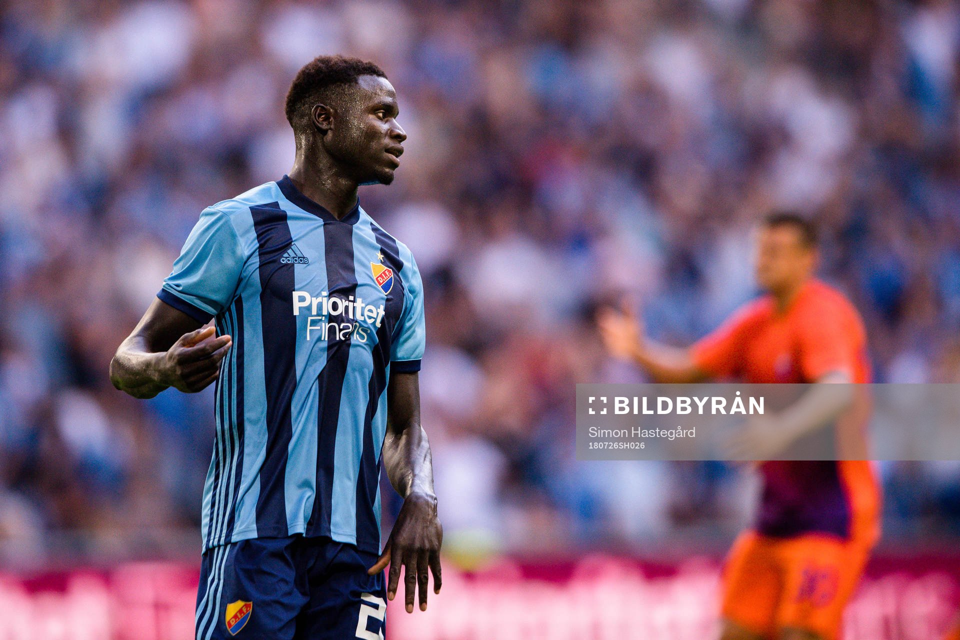 Aliou Badji of Djurgården looks dejected