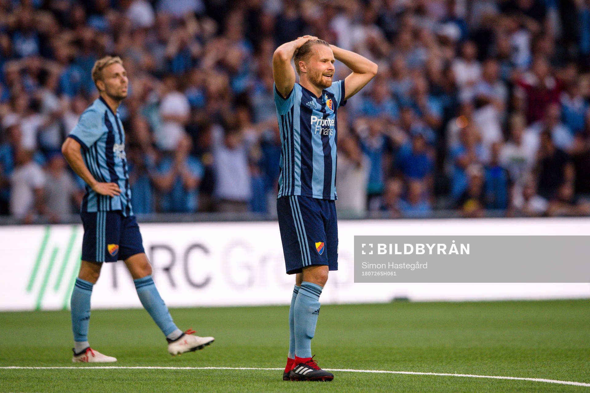 Jacob Une Larsson of Djurgården looks dejected