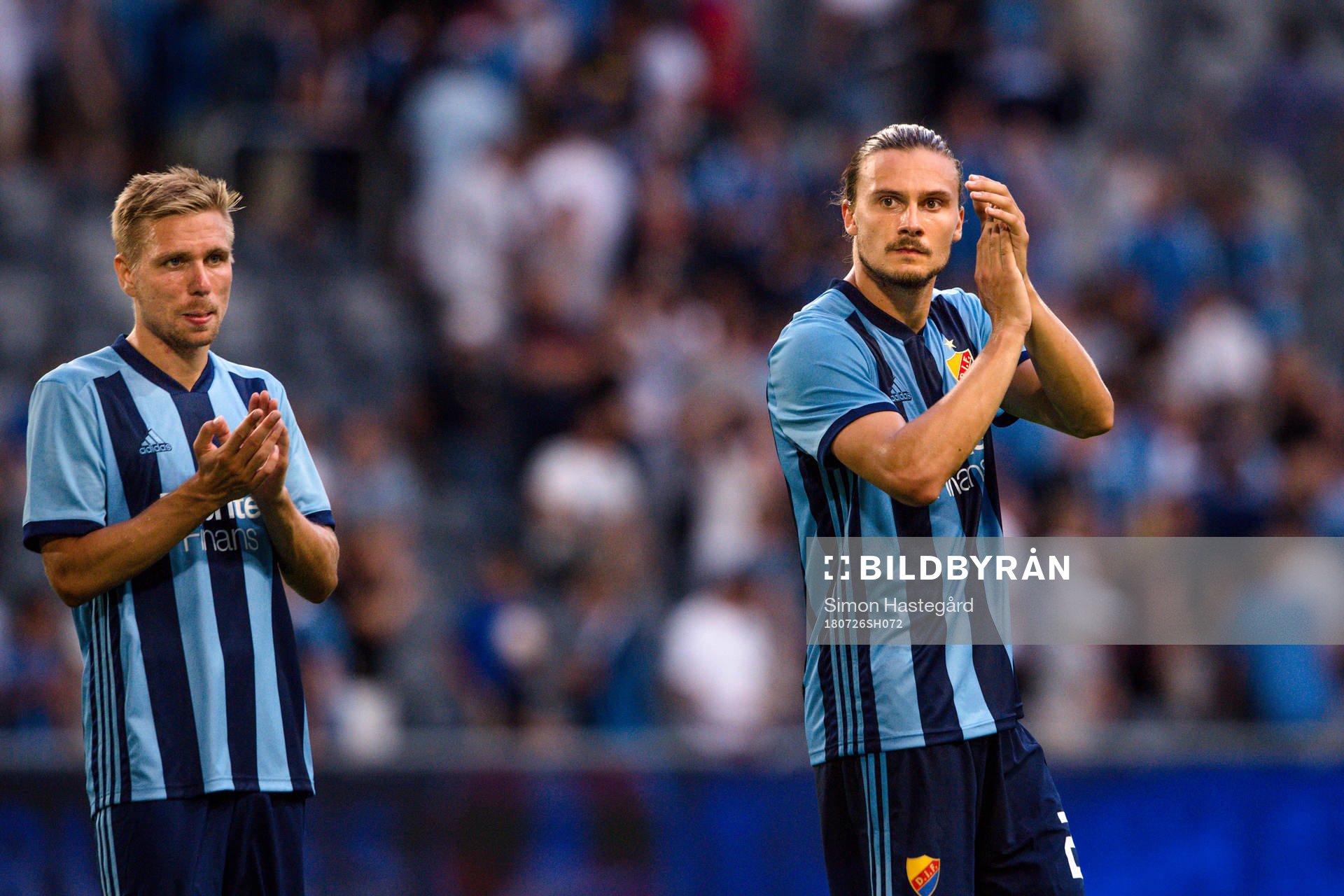 Jonathan Ring and Erik Johansson of Djurgården celebrates