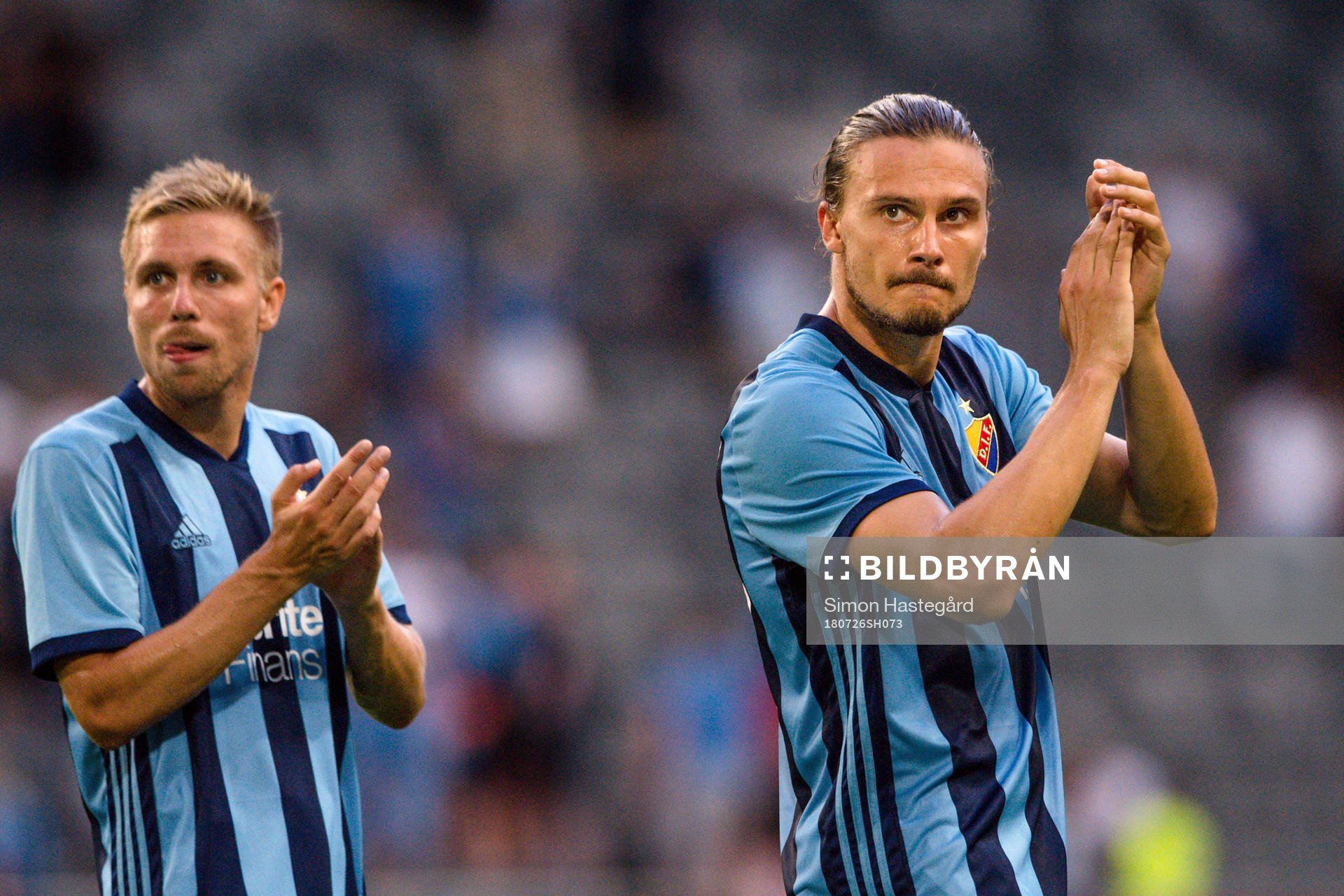 Jonathan Ring and Erik Johansson of Djurgården celebrates