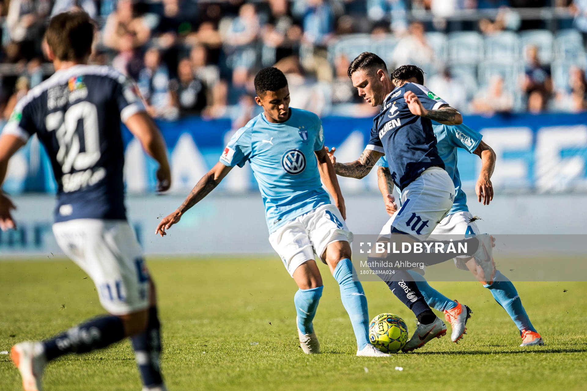 Malmö FFs Romain Gall  och Norrköpings David Moberg