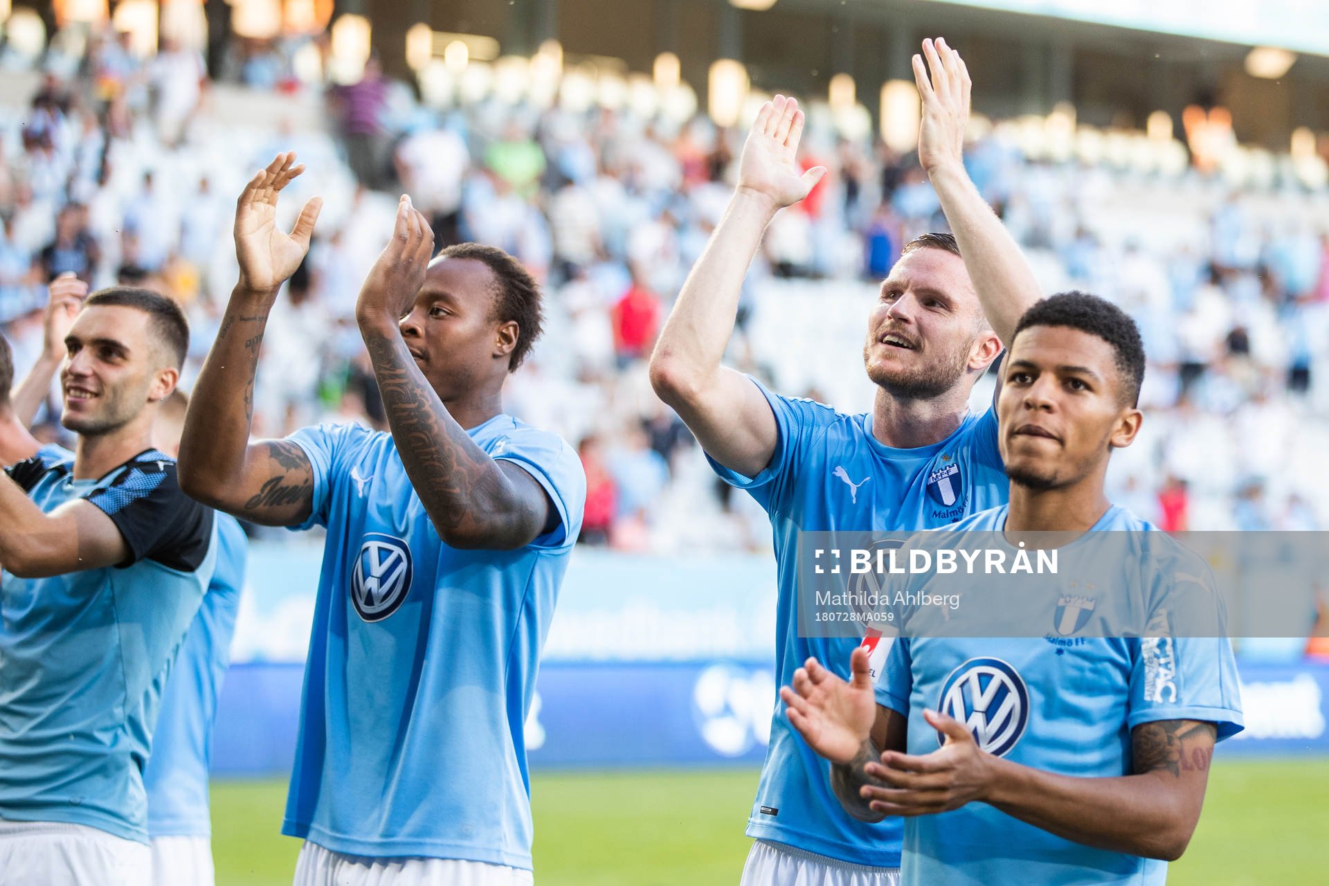 Malmö FFs Carlos Strandberg, Lasse Nielsen och Romain Gall
