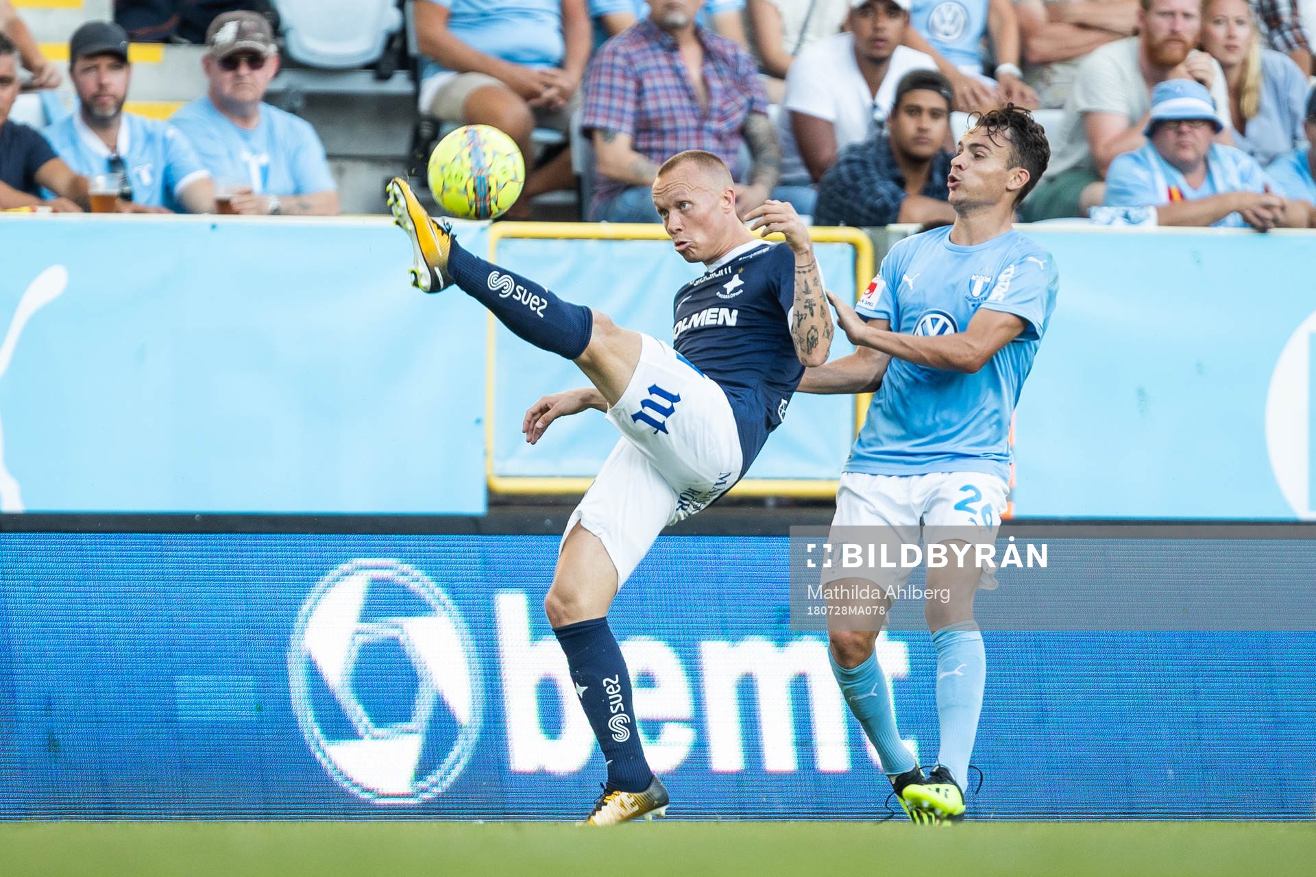 Norrköpings Gudmundur Thorarinsson och Malmö FFs Andreas