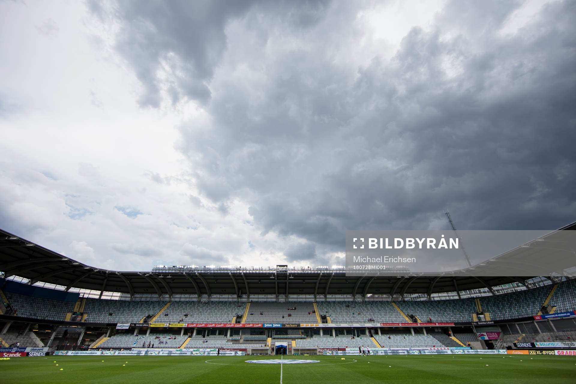 Arena Gamla Ullevi innan fotbollsmatchen i allsvenskan