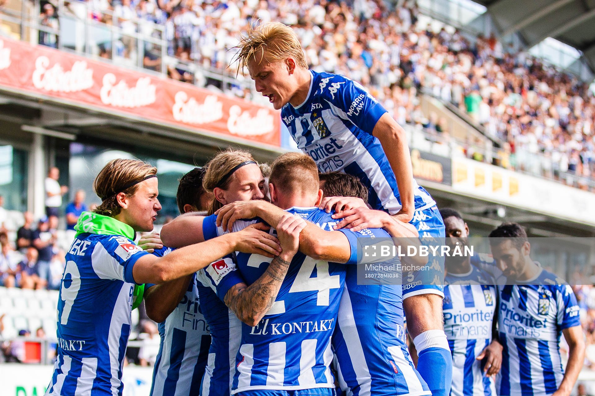 IFK Göteborgs Elias Mar Omarsson jublar lagkamrater