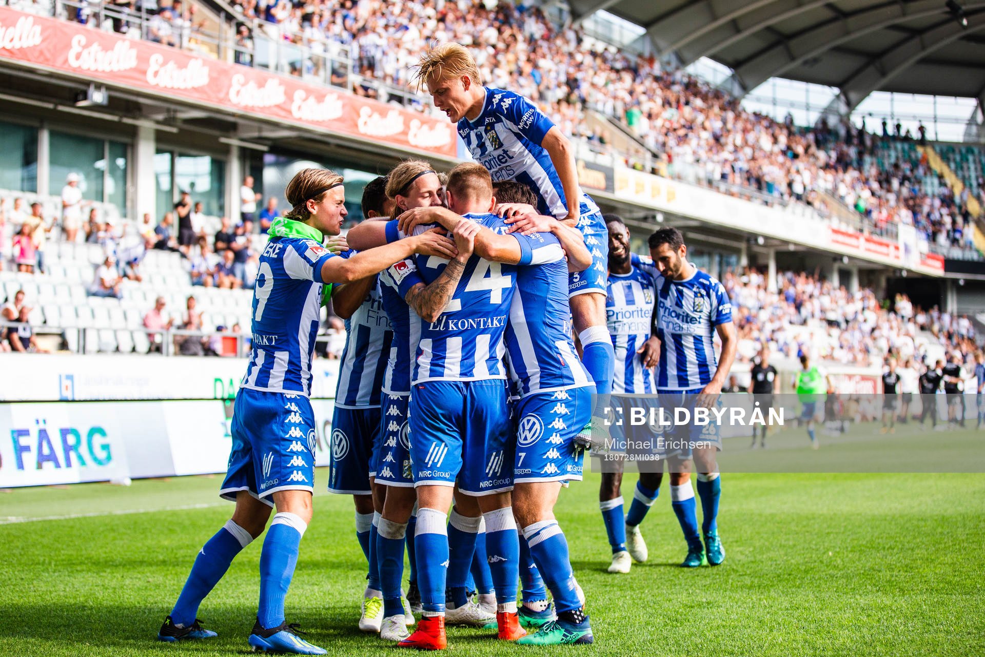IFK Göteborgs Elias Mar Omarsson jublar lagkamrater