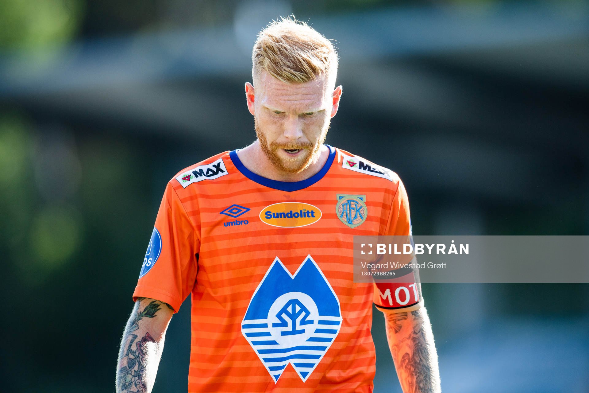 Fredrik Carlsen of Aalesund looks dejected