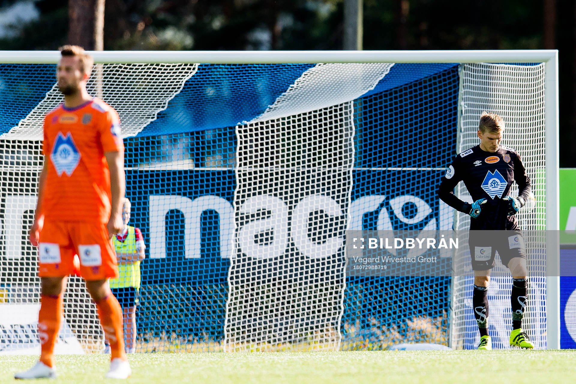 Goalkeeper Andreas Lie of Aalesund looks dejected