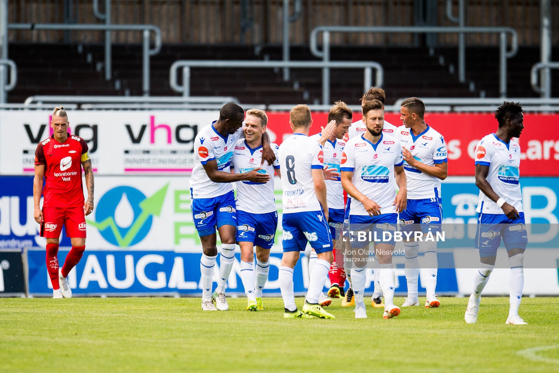 Joakim Våge Nilsen of Haugesund celebrates the 2-0 goal