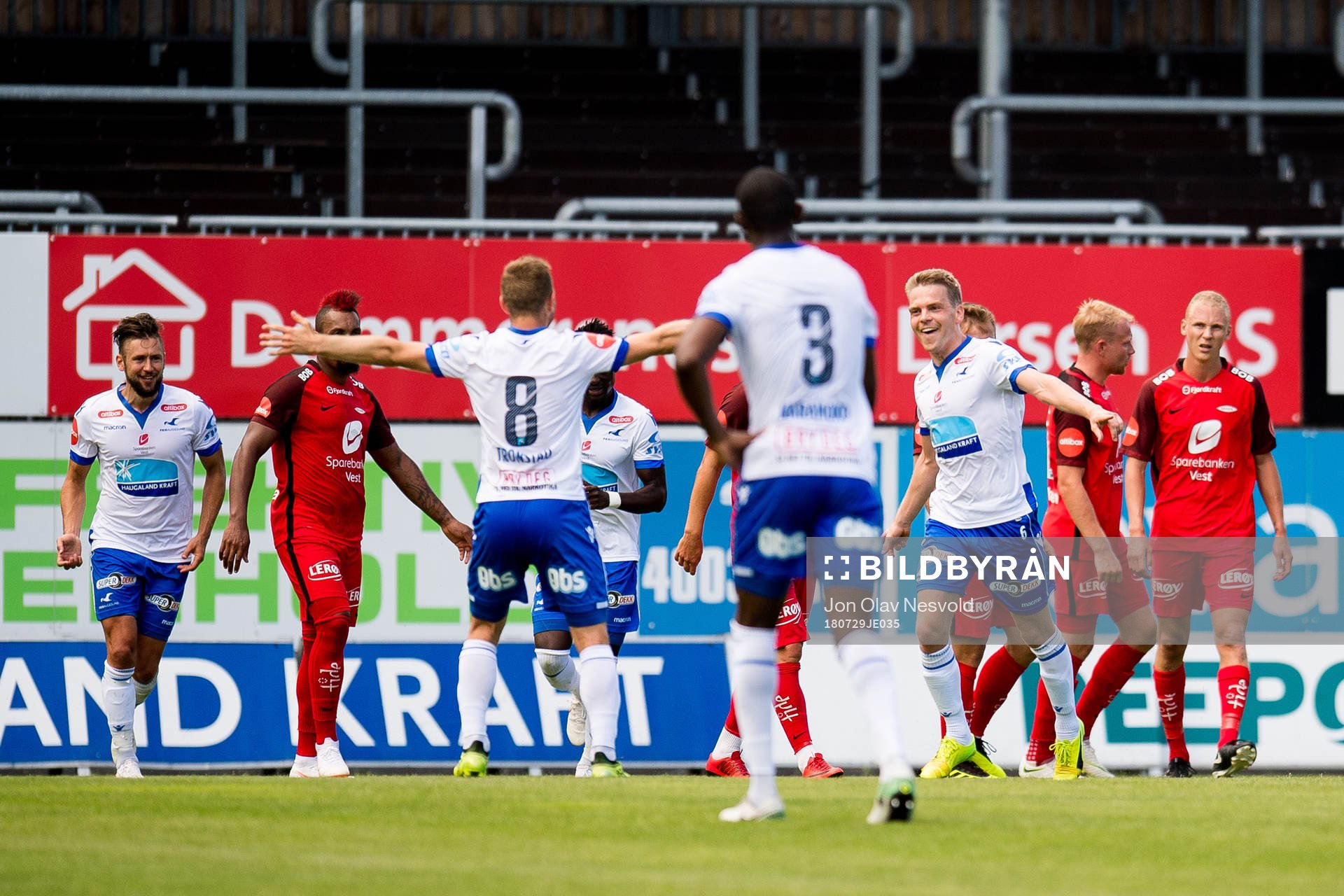 Joakim Våge Nilsen of Haugesund celebrates the 2-0 goal