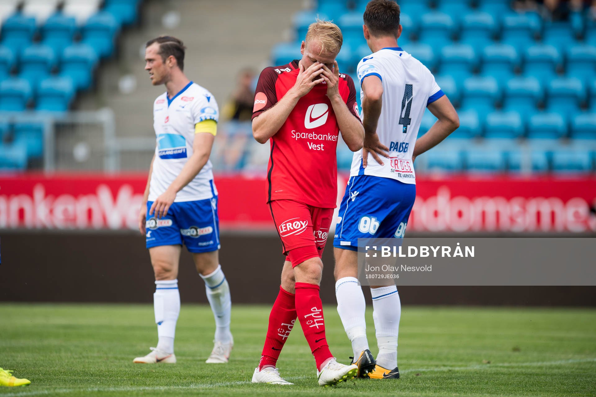 Henrik Kjelsrud Johansen of Brann looks dejected
