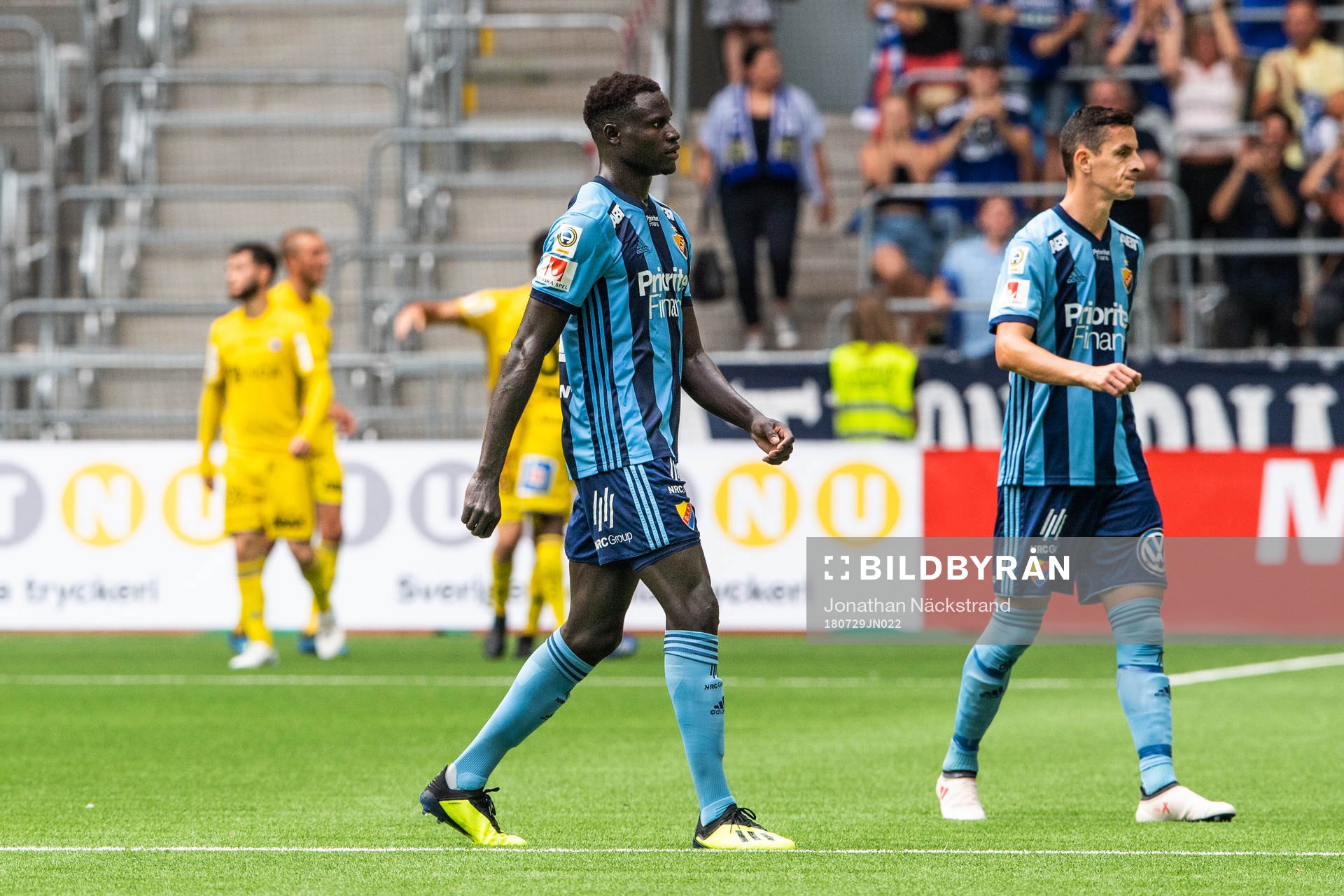 Djurgårdens Aliou Badji och Haris Radetinac deppar