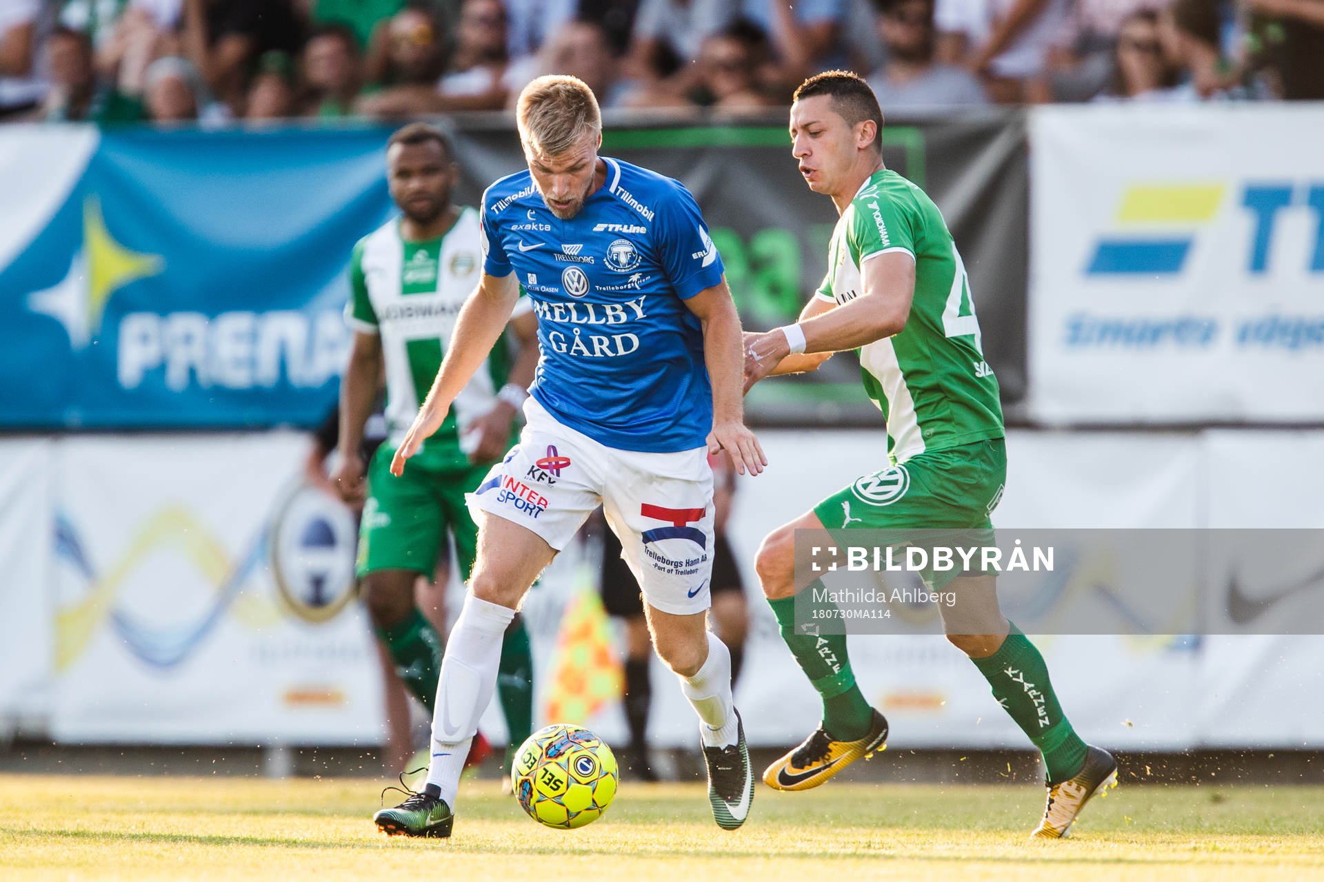 Trelleborgs Robin Nilsson och Hammarbys Nikola Djurdjic