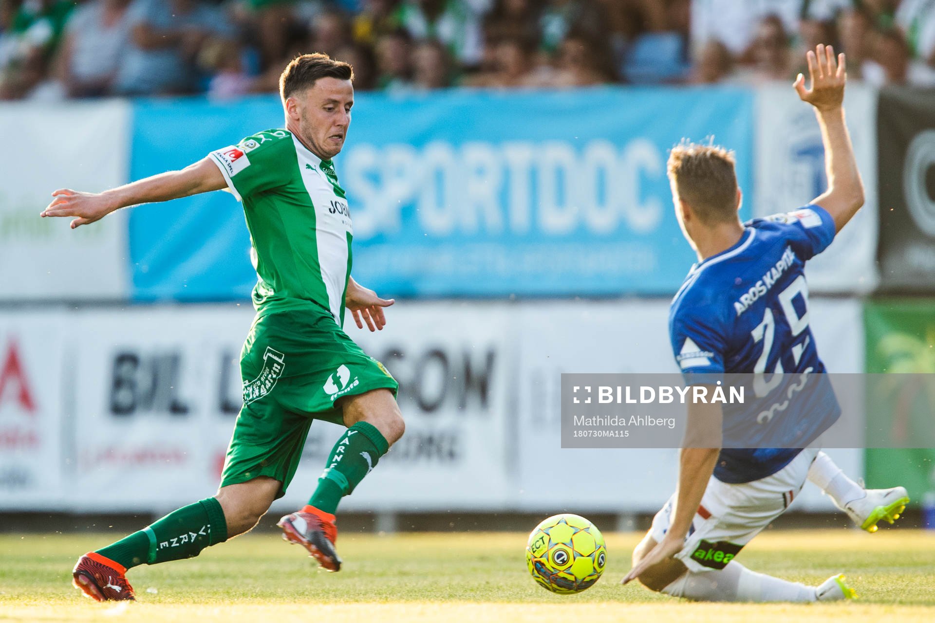 Hammarbys Jeppe Andersen och Trelleborgs Jasmin Sudic i