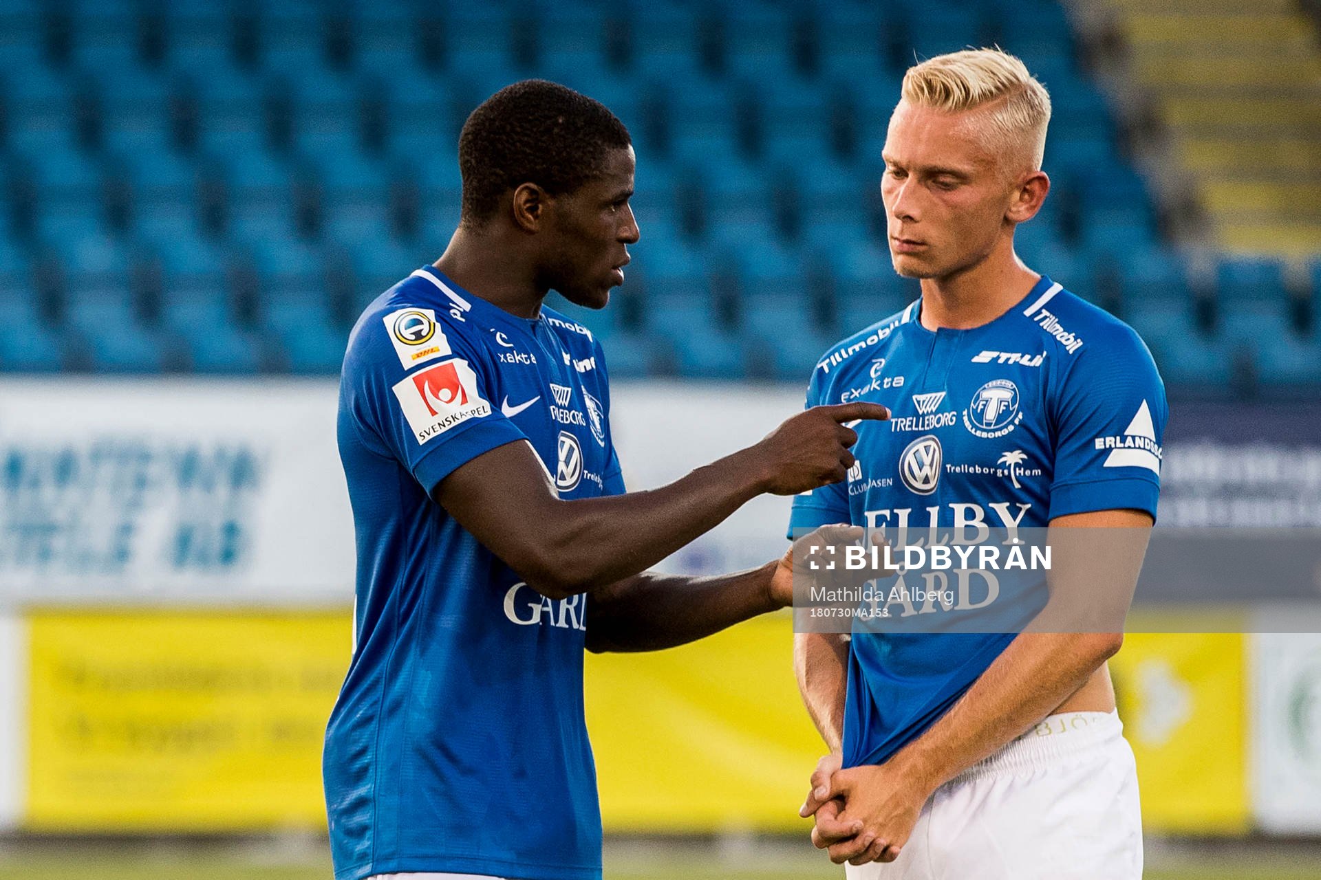 Trelleborgs Kofi Sarkodie och Johan Brannefalk deppar