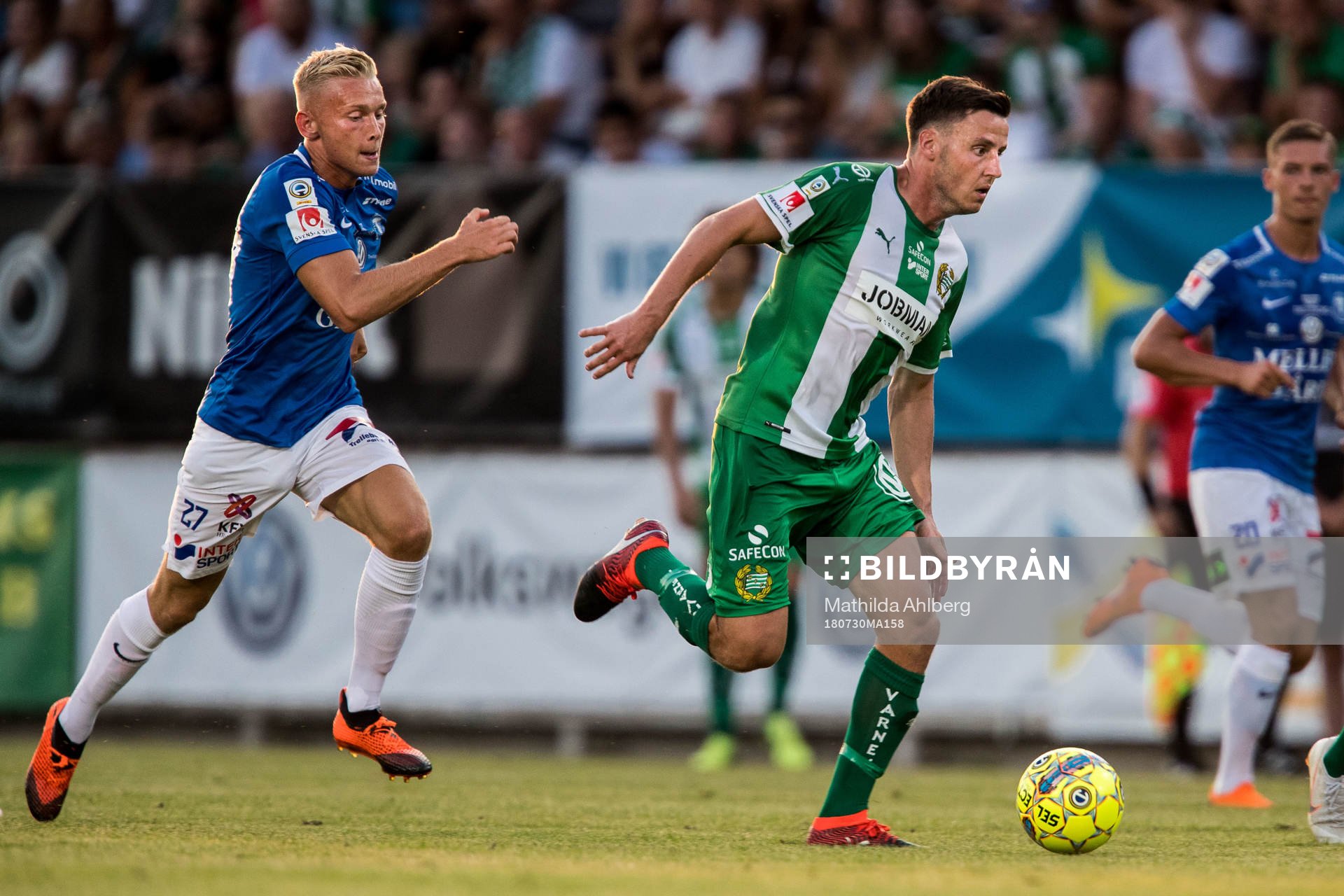 Trelleborgs Johan Brannefalk och Hammarbys Jeppe Andersen