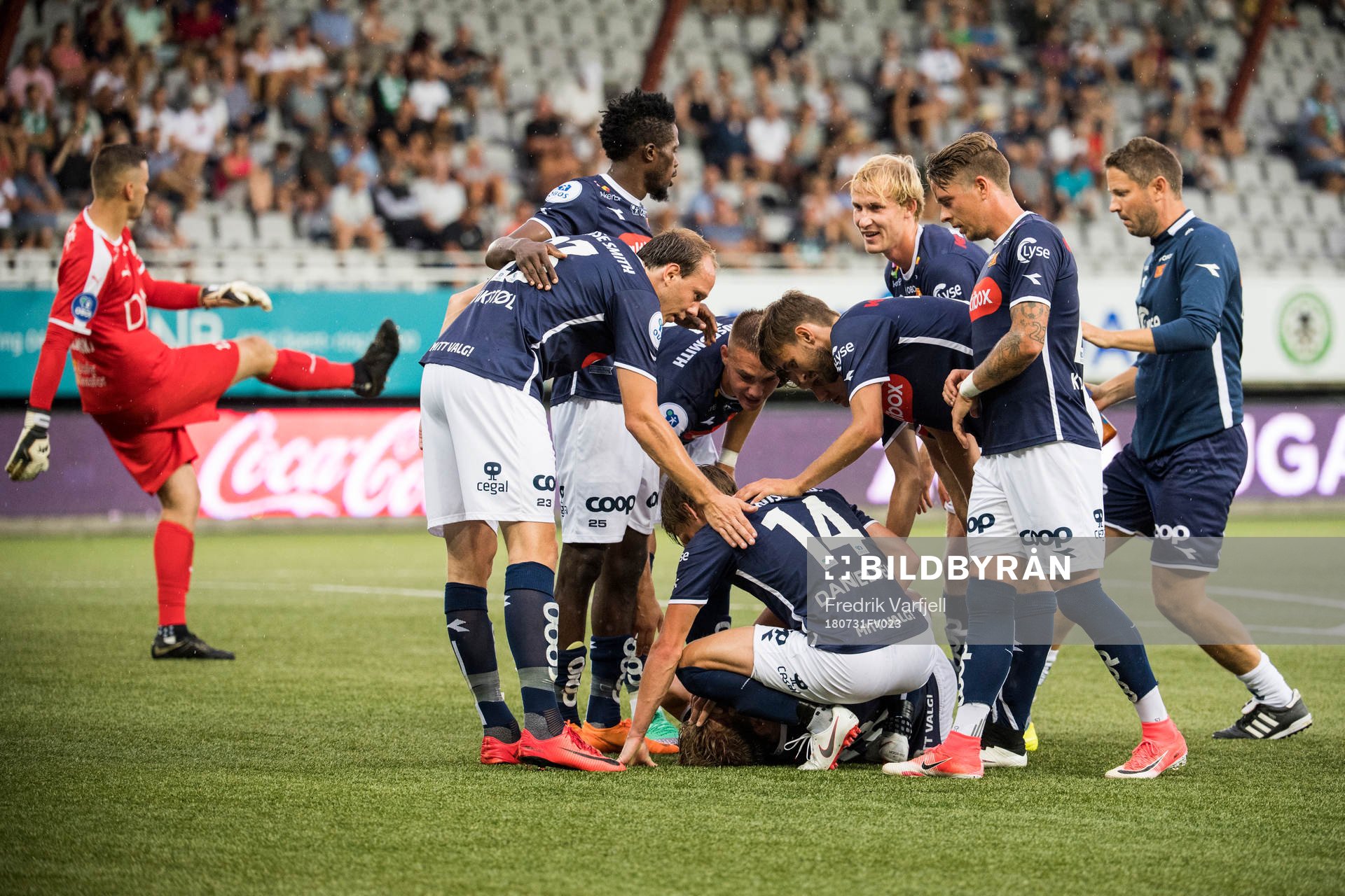 Kristian Thorstvedt of Viking with an injury