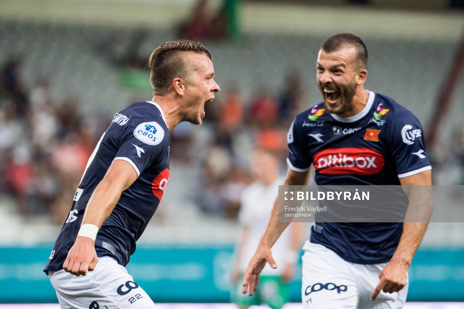 Claes Kronberg of Viking celebrates
