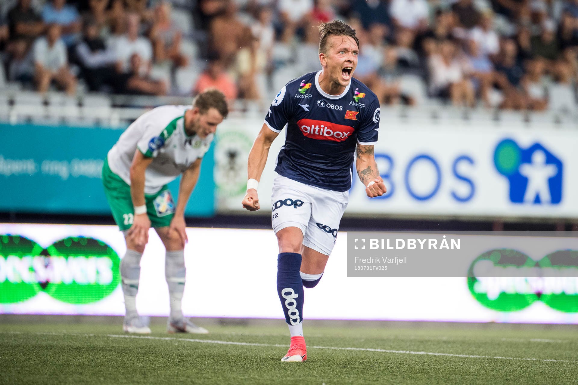 Claes Kronberg of Viking celebrates