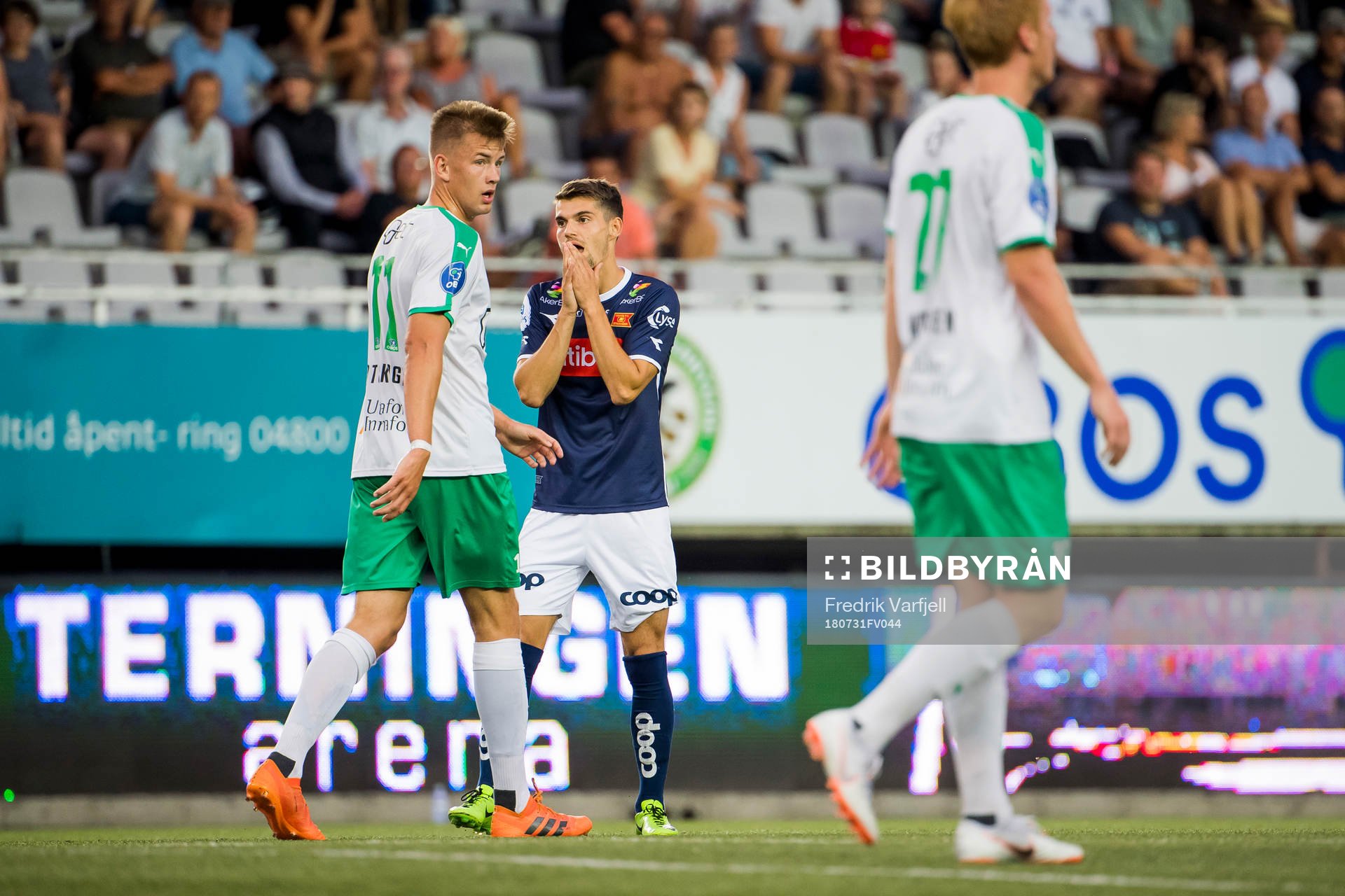 Ylldren Ibrahimaj of Viking reacts