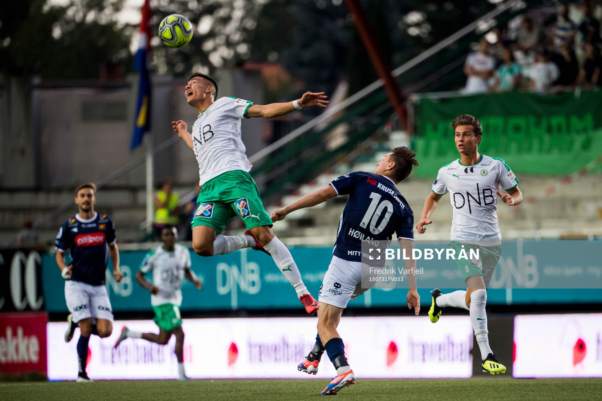Look Sad Nicholas Kengkhetkid of HamKam and Tommy Høiland of Viking during the OBOS-ligaen match between HamKam and Viking on July 31, 2018 in Hamar. 