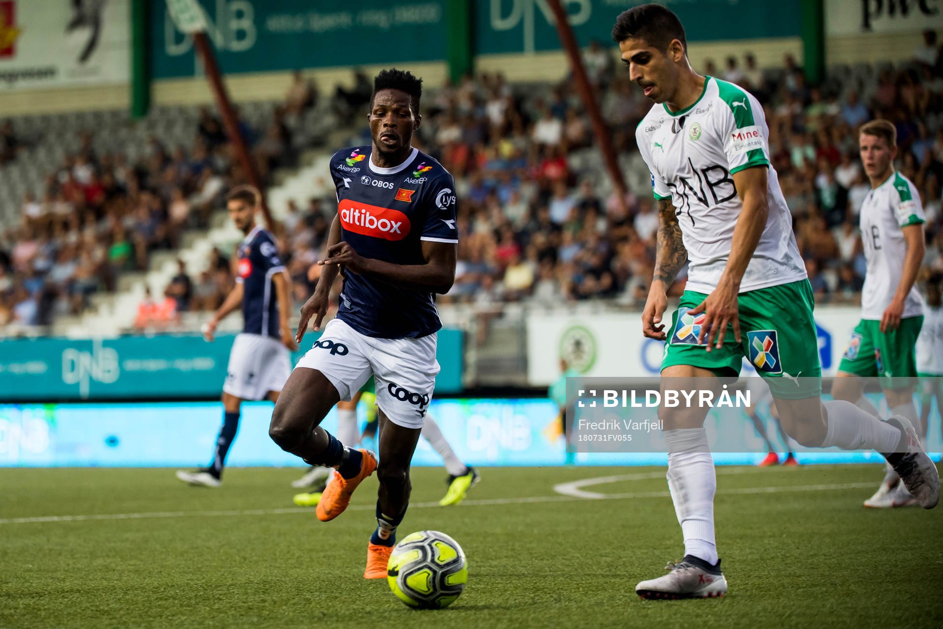Usman Sale of Viking and Rubén Alegre Guerra of HamKam