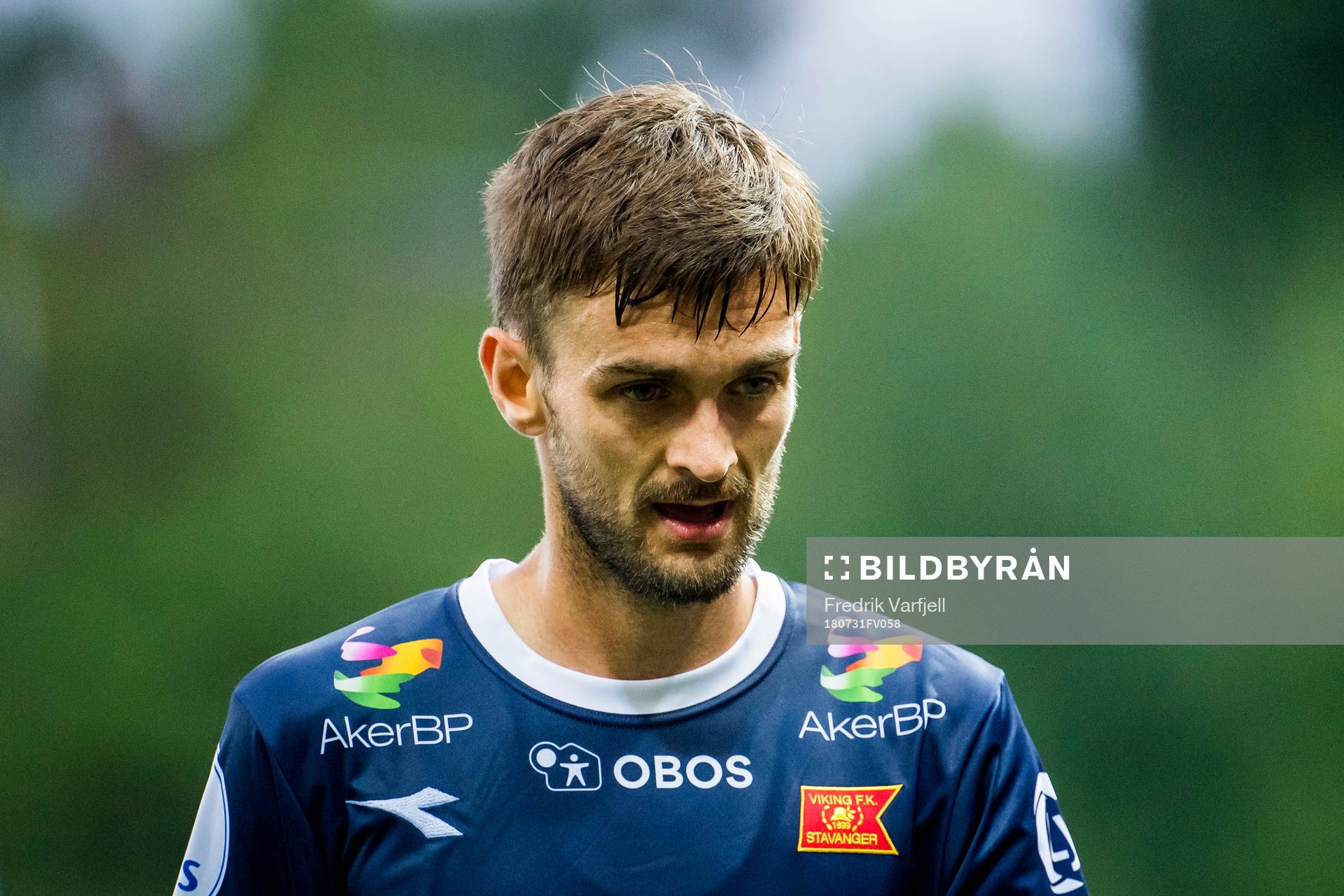 Johnny Furdal of Viking during the OBOS-ligaen match between HamKam and Viking on July 31, 2018 in Hamar. 
