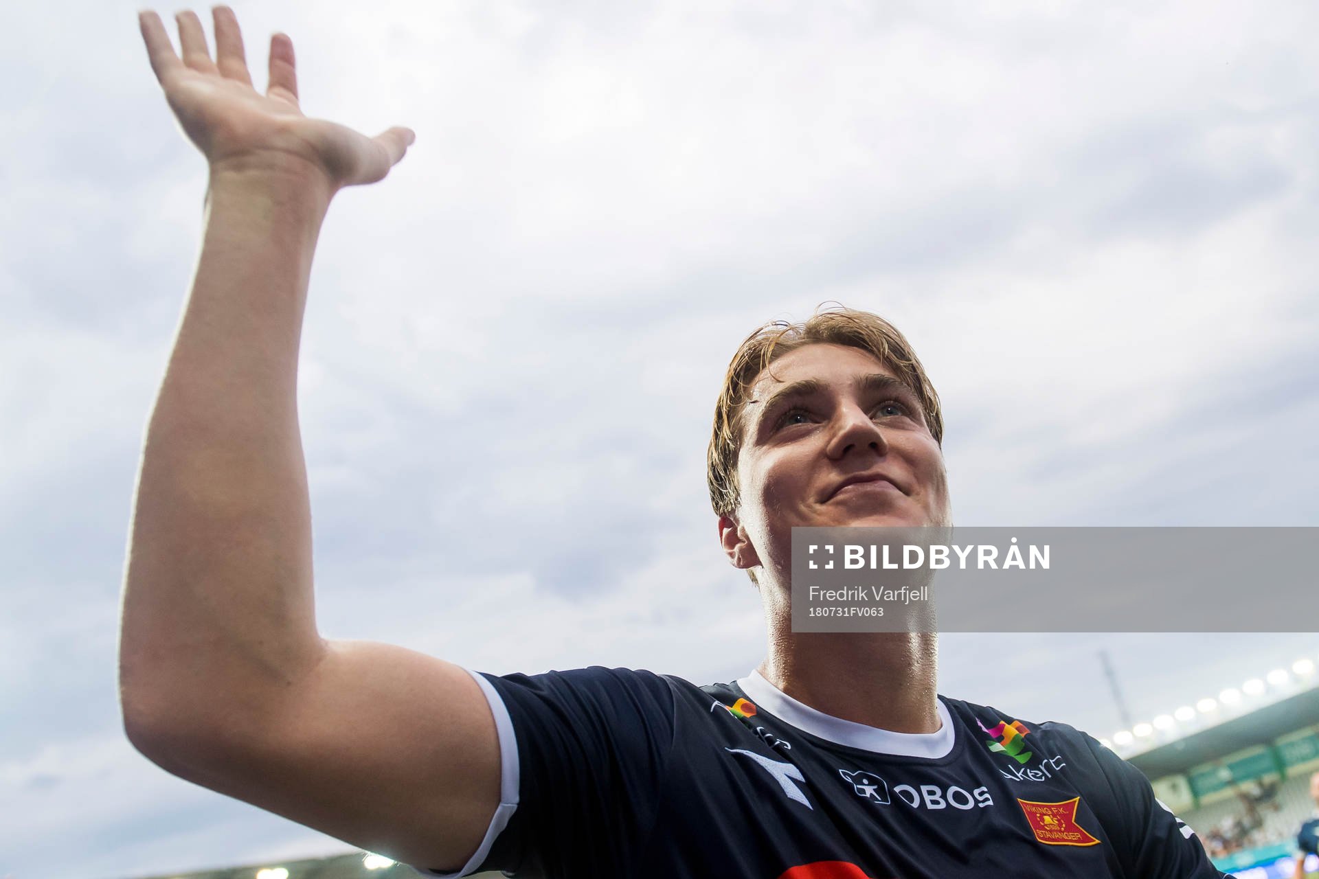 Kristian Thorstvedt of Viking celebrates