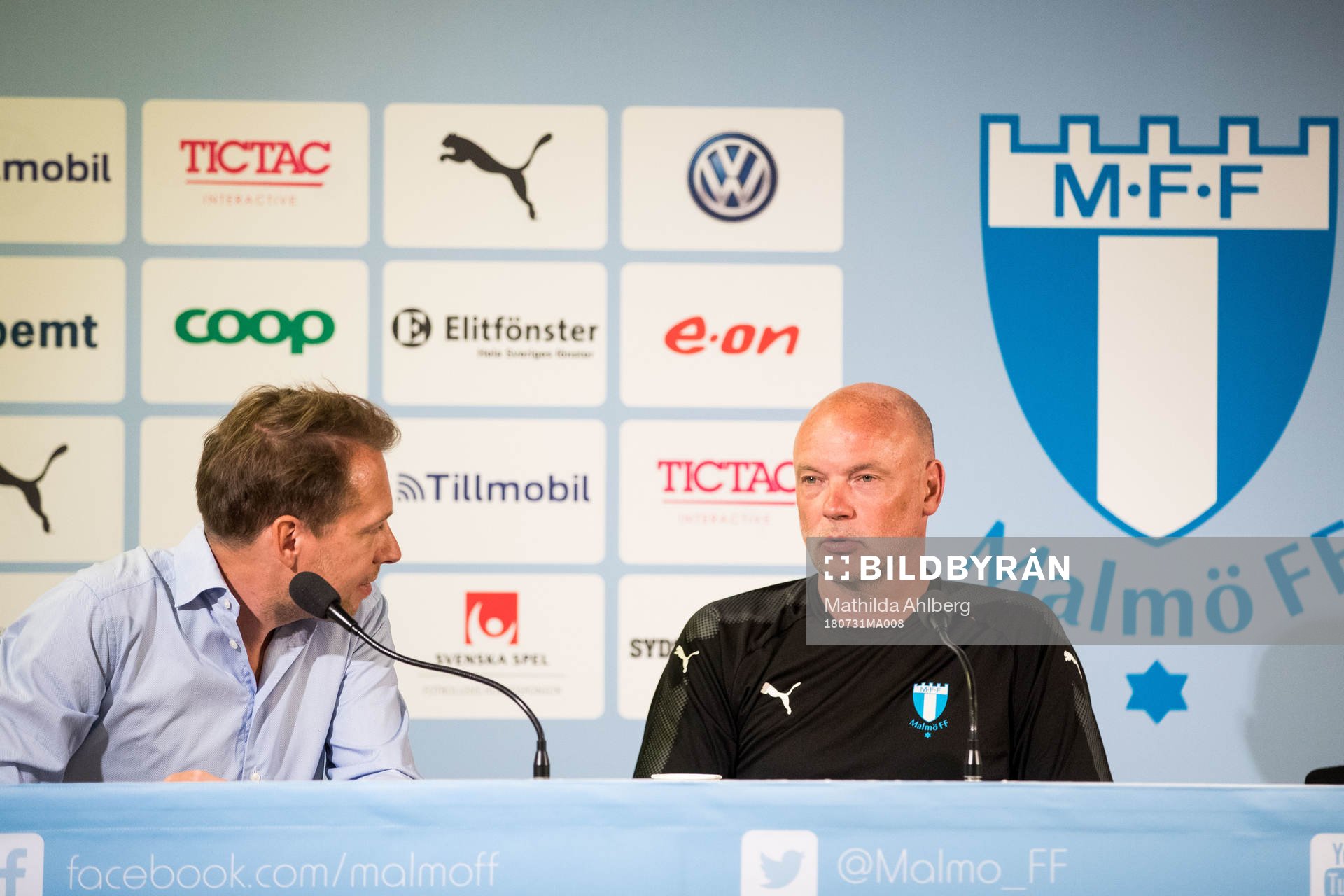 Malmö FFs kommunikationschef Peter Åhlander och tränare
