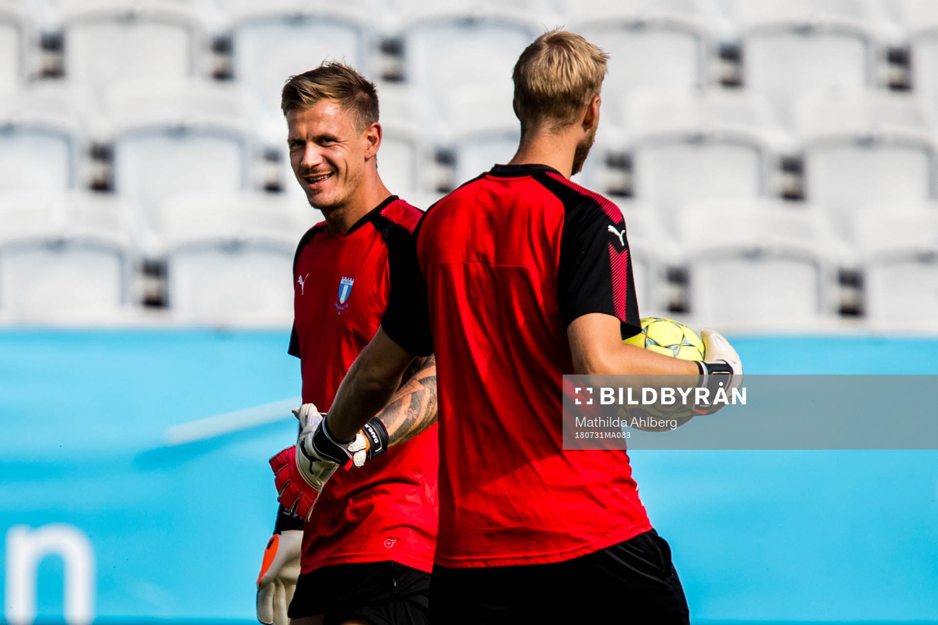 Malmö FFs målvakt Johan Dahlin och målvakt Fredrik