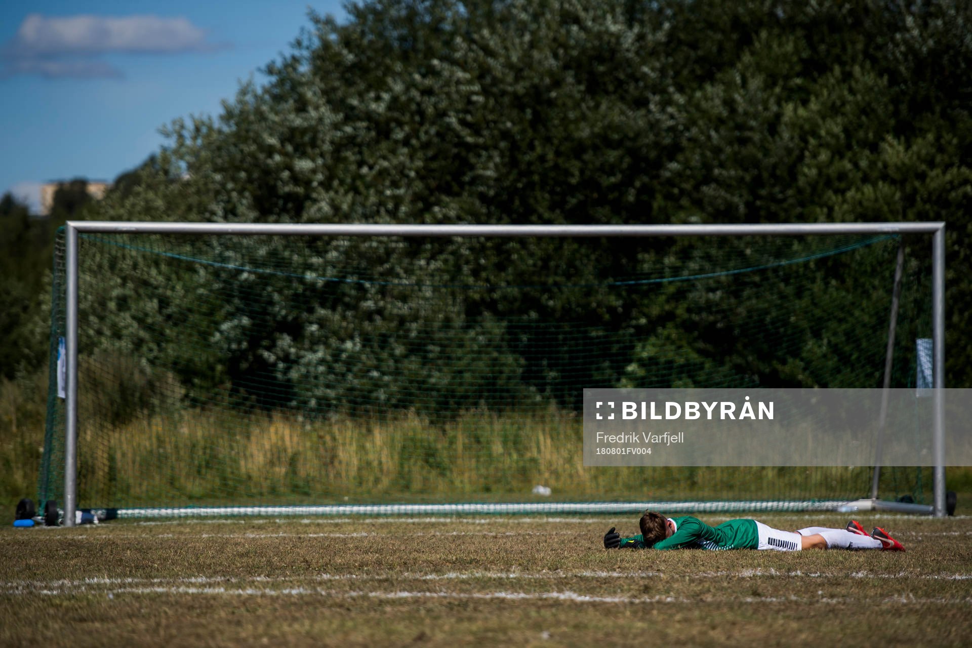 Goalkeeper Petter Kilmark looks dejected