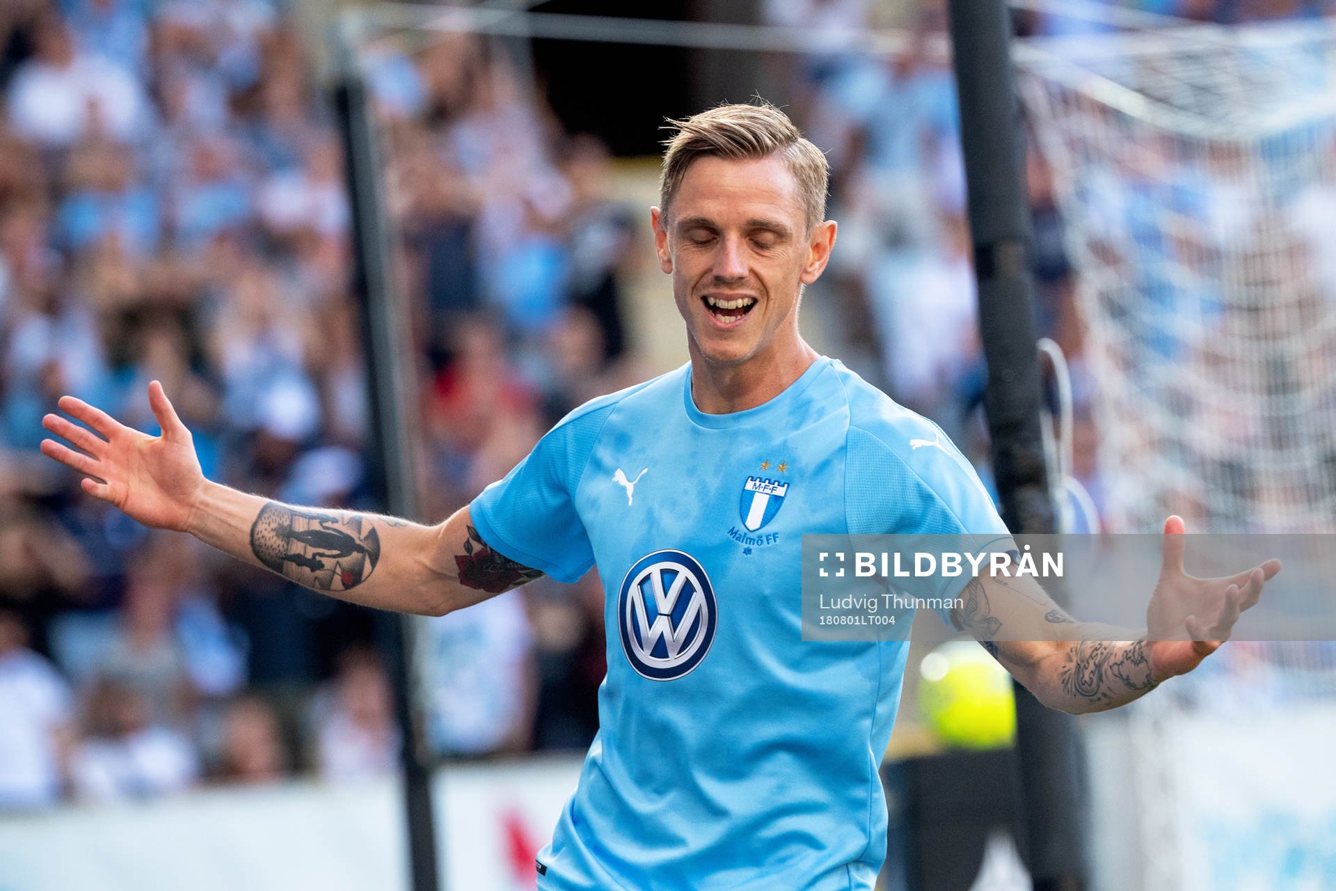 Sören Rieks of Malmö FF looks dejected
