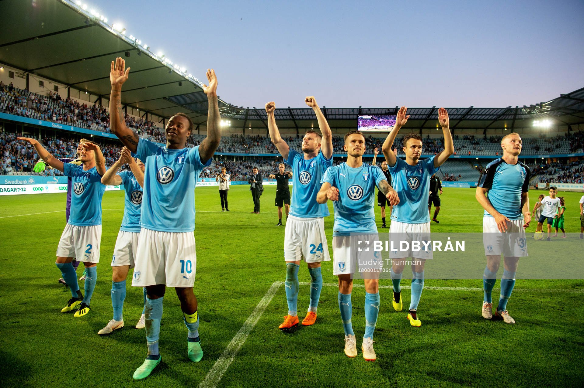 Players of Malmö FF celebrates