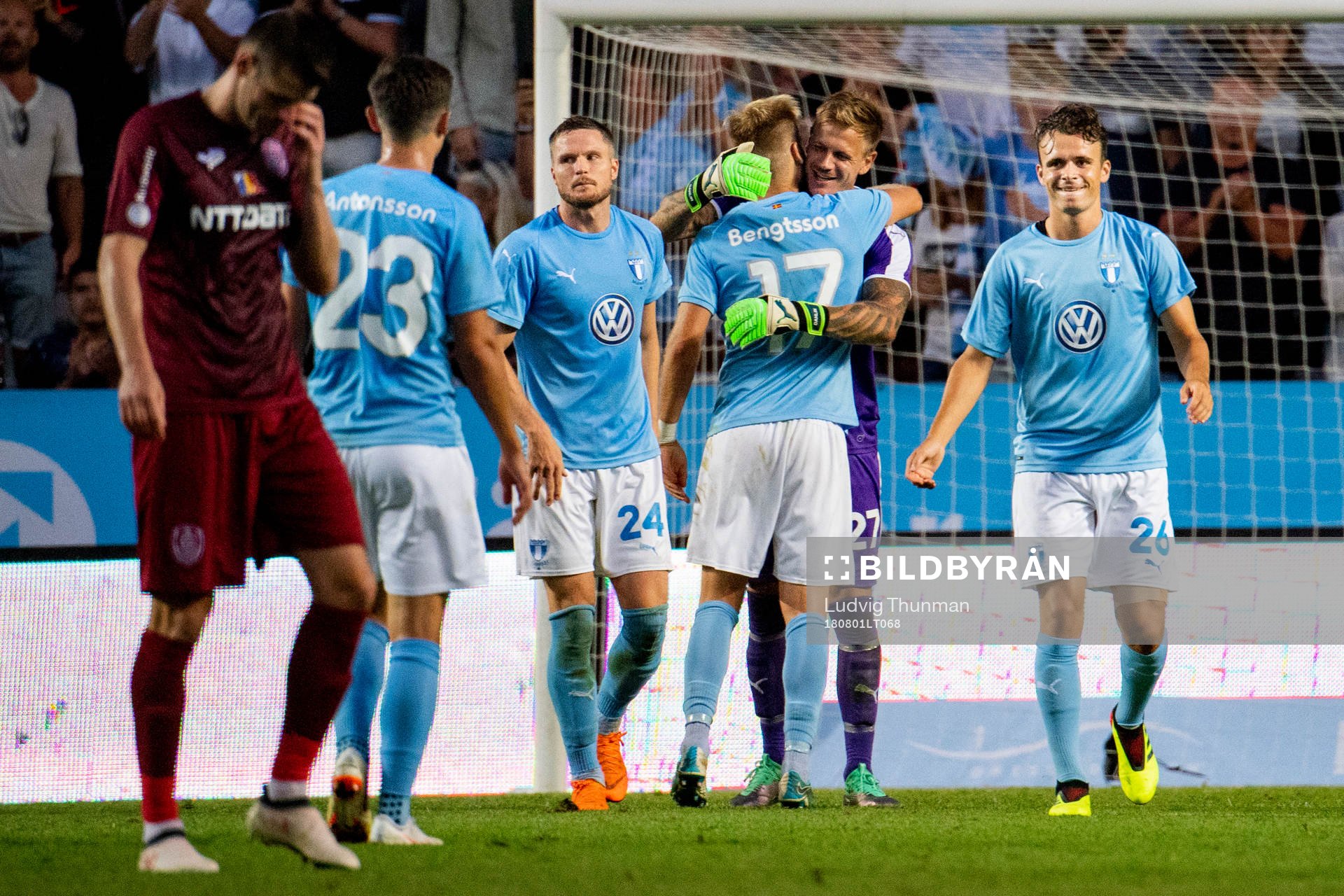 Lasse Nielsen of Malmö FF of Malmö FF celebrates