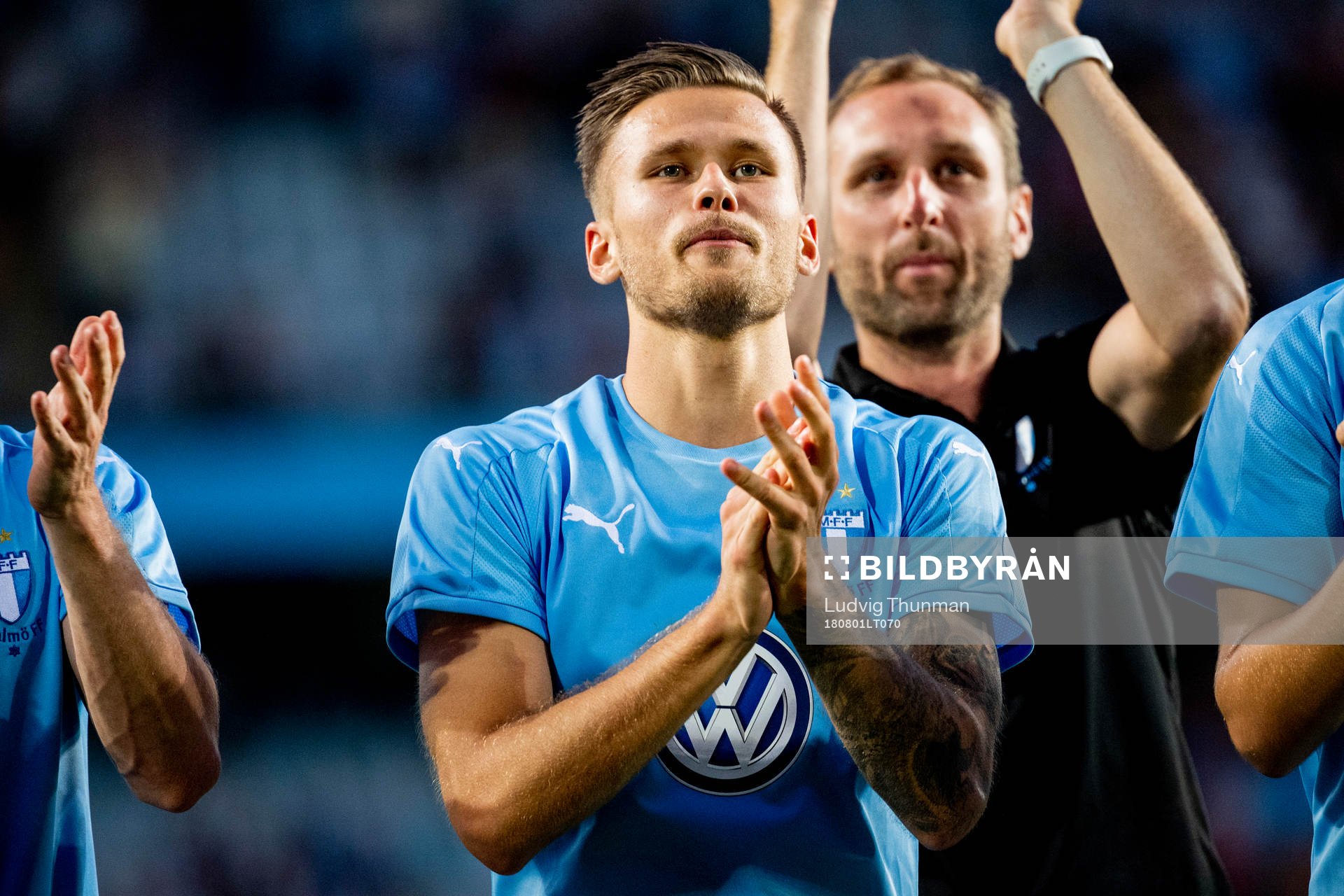 Arnór Ingvi Traustason of Malmö FF celebrates