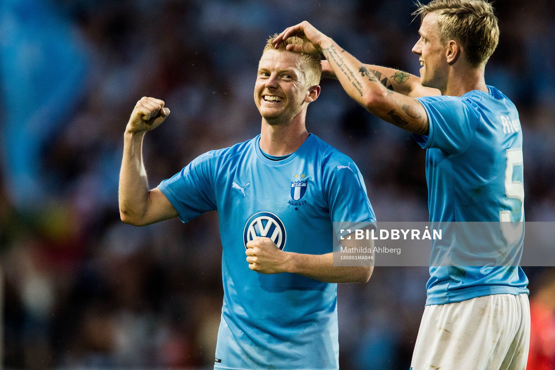 Anders Christiansen of Malmö FF celebrates
