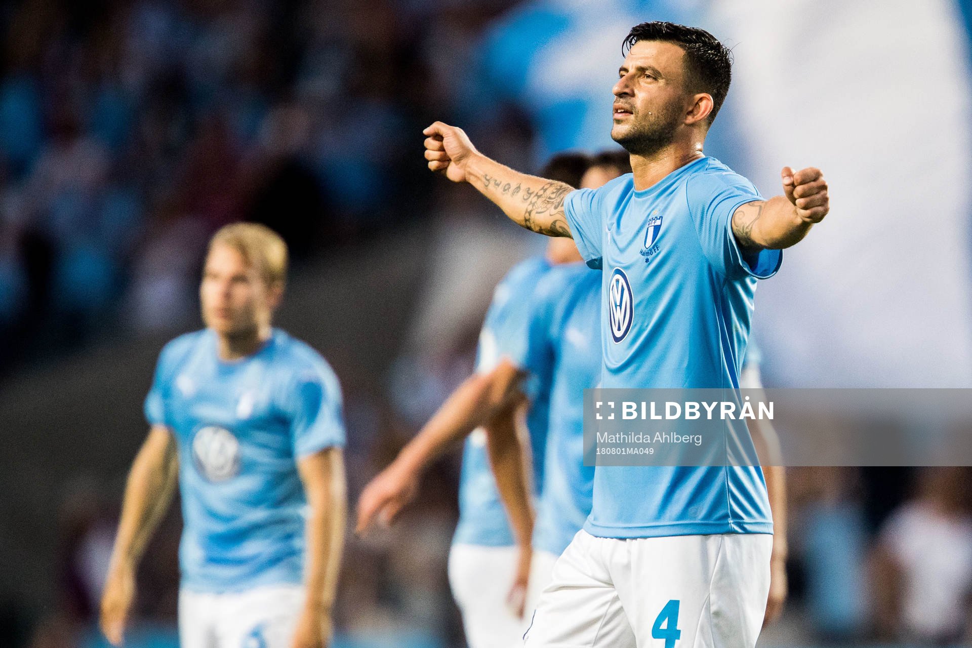 Behrang Safari of Malmö FF celebrates