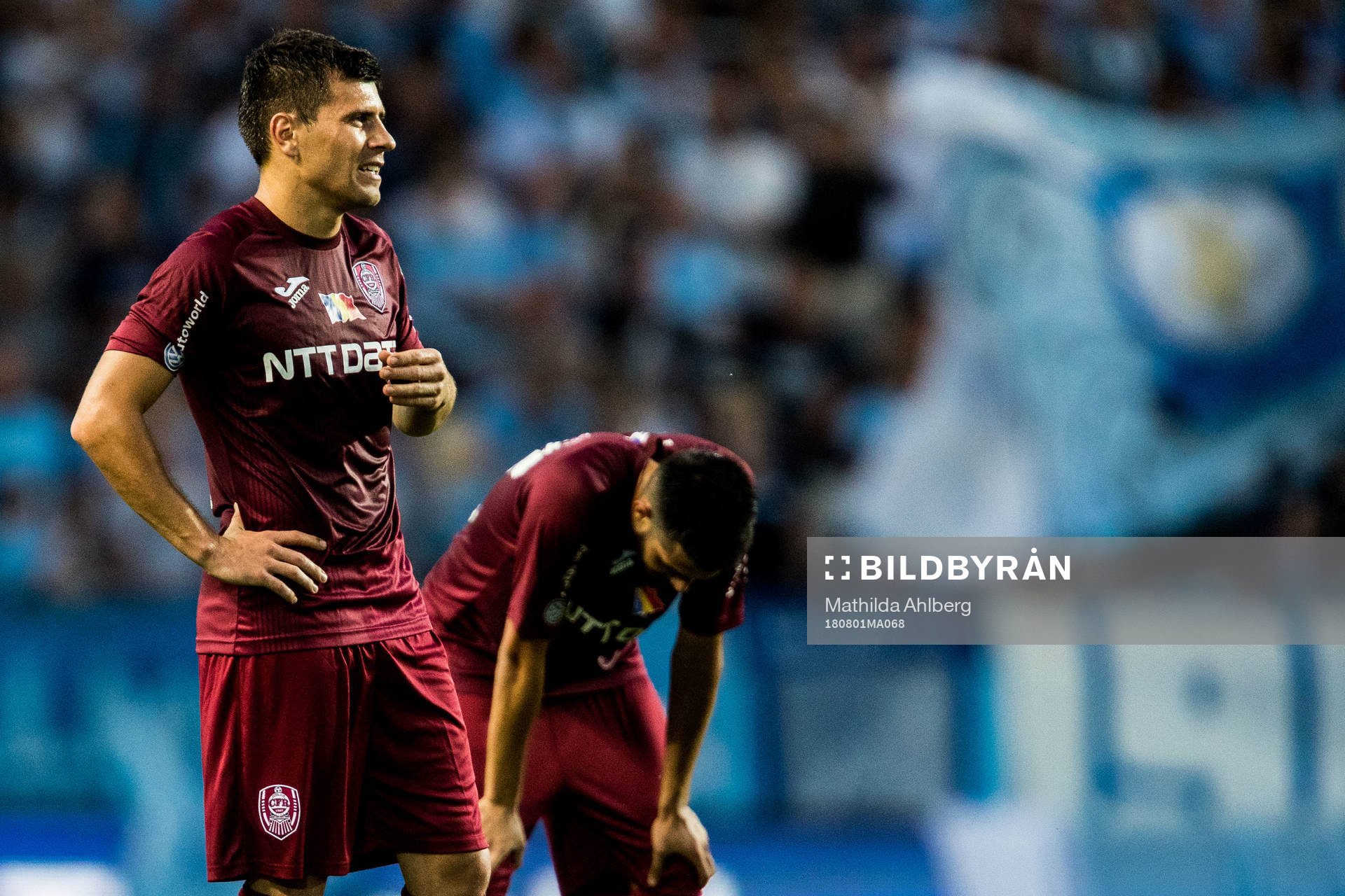Players of Cluj looks dejected